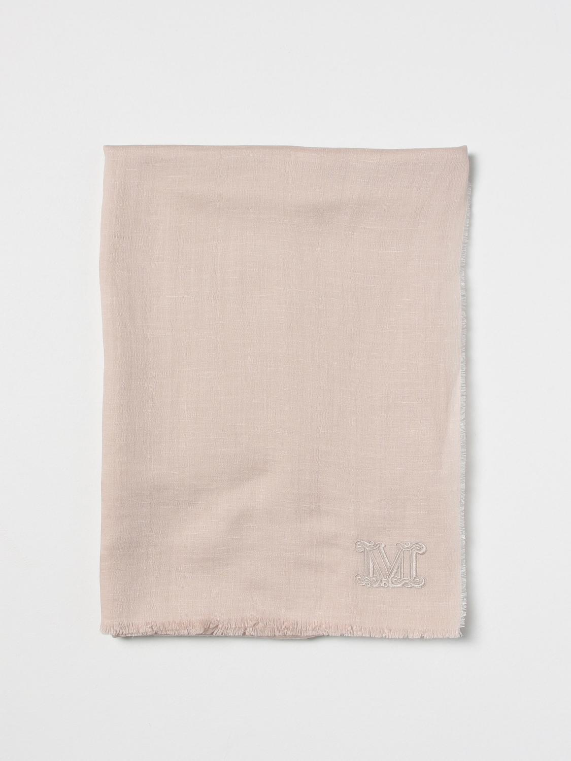 MAX MARA SCIARPA: Sciarpa Max Mara in misto seta con monogram jacquard, Beige - Img 1