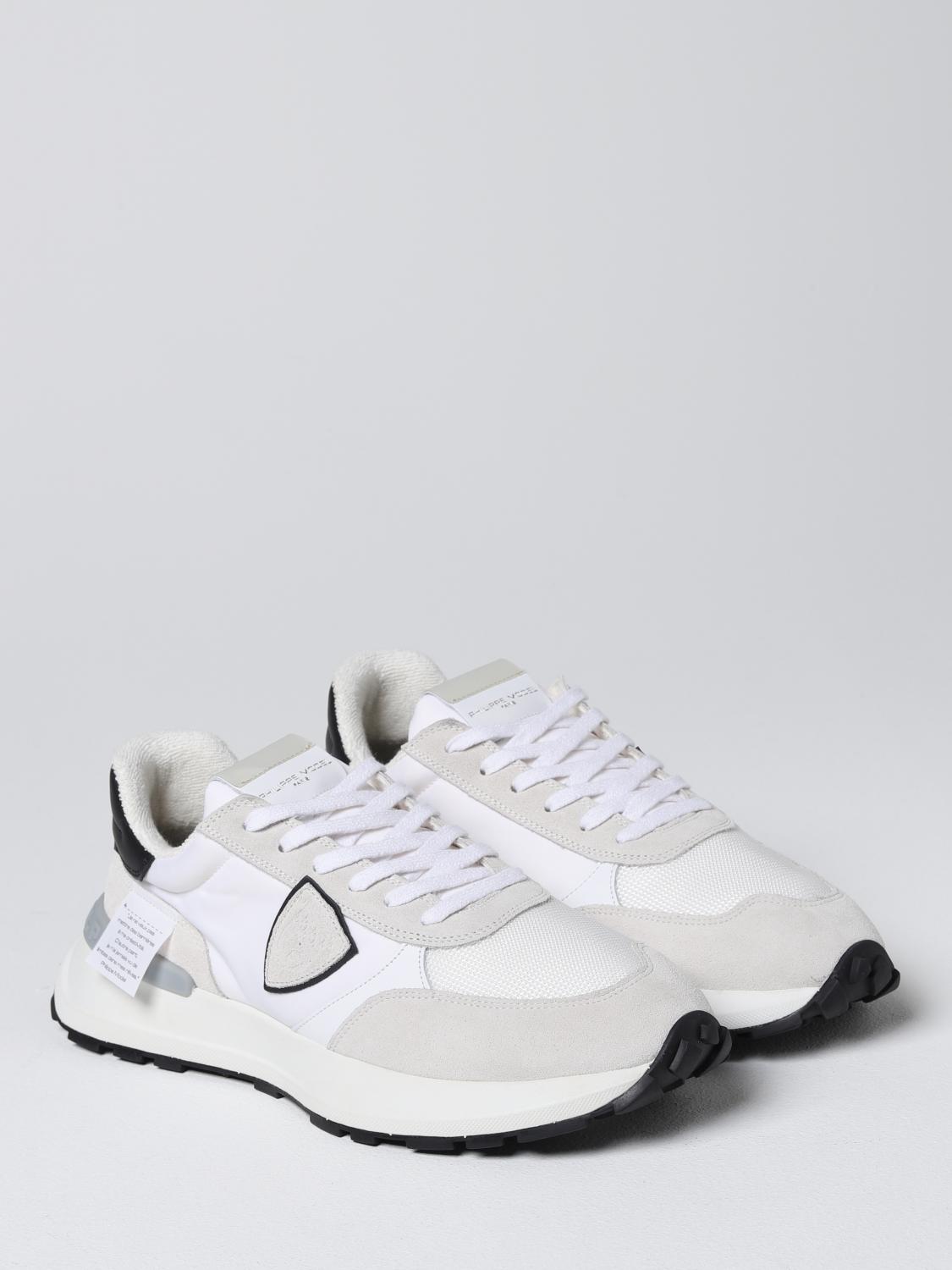PHILIPPE MODEL SNEAKERS: Sneakers Antibes Philippe Model in camoscio e mesh, Bianco - Img 2