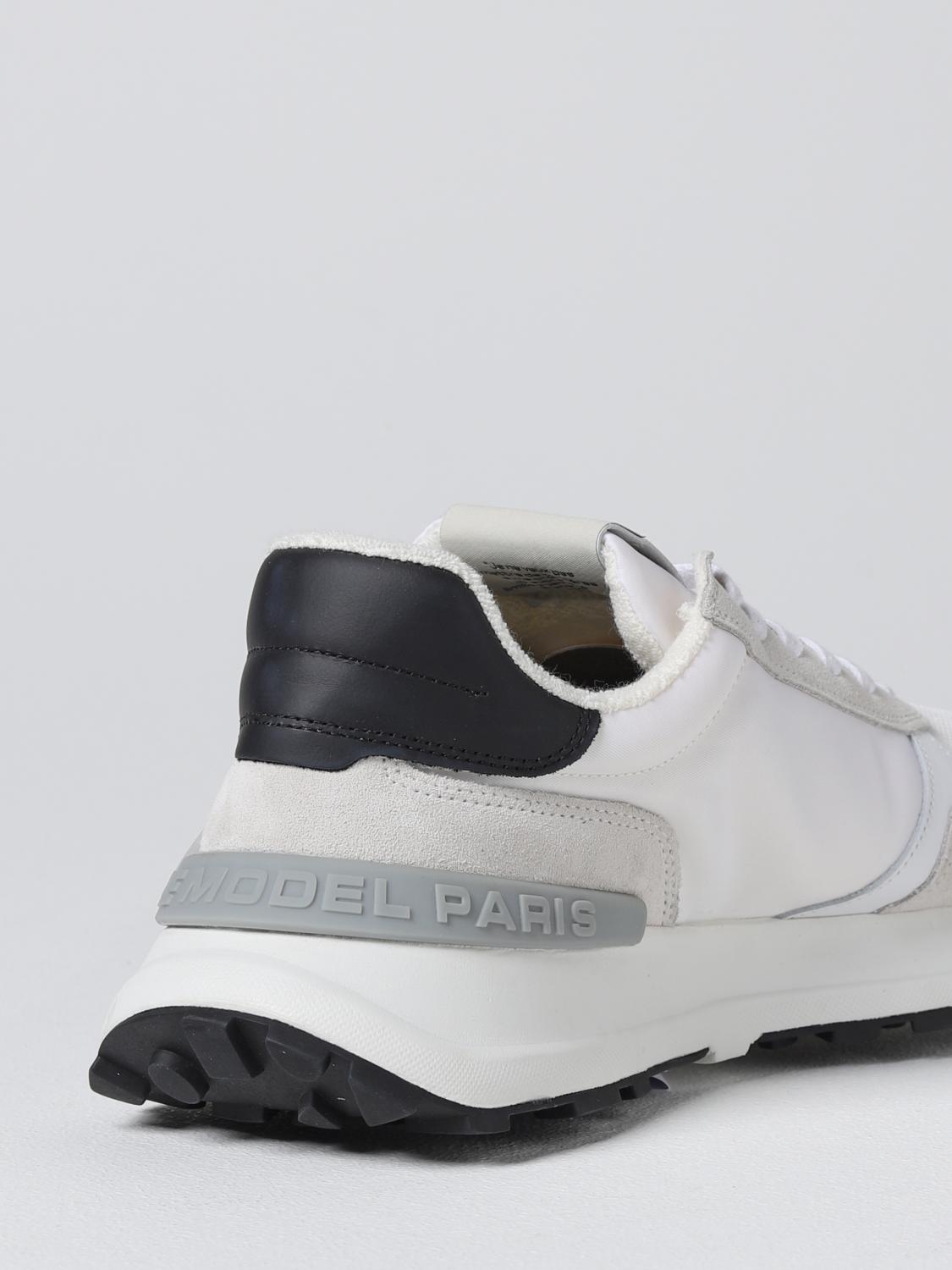 PHILIPPE MODEL SNEAKERS: Sneakers Antibes Philippe Model in camoscio e mesh, Bianco - Img 3