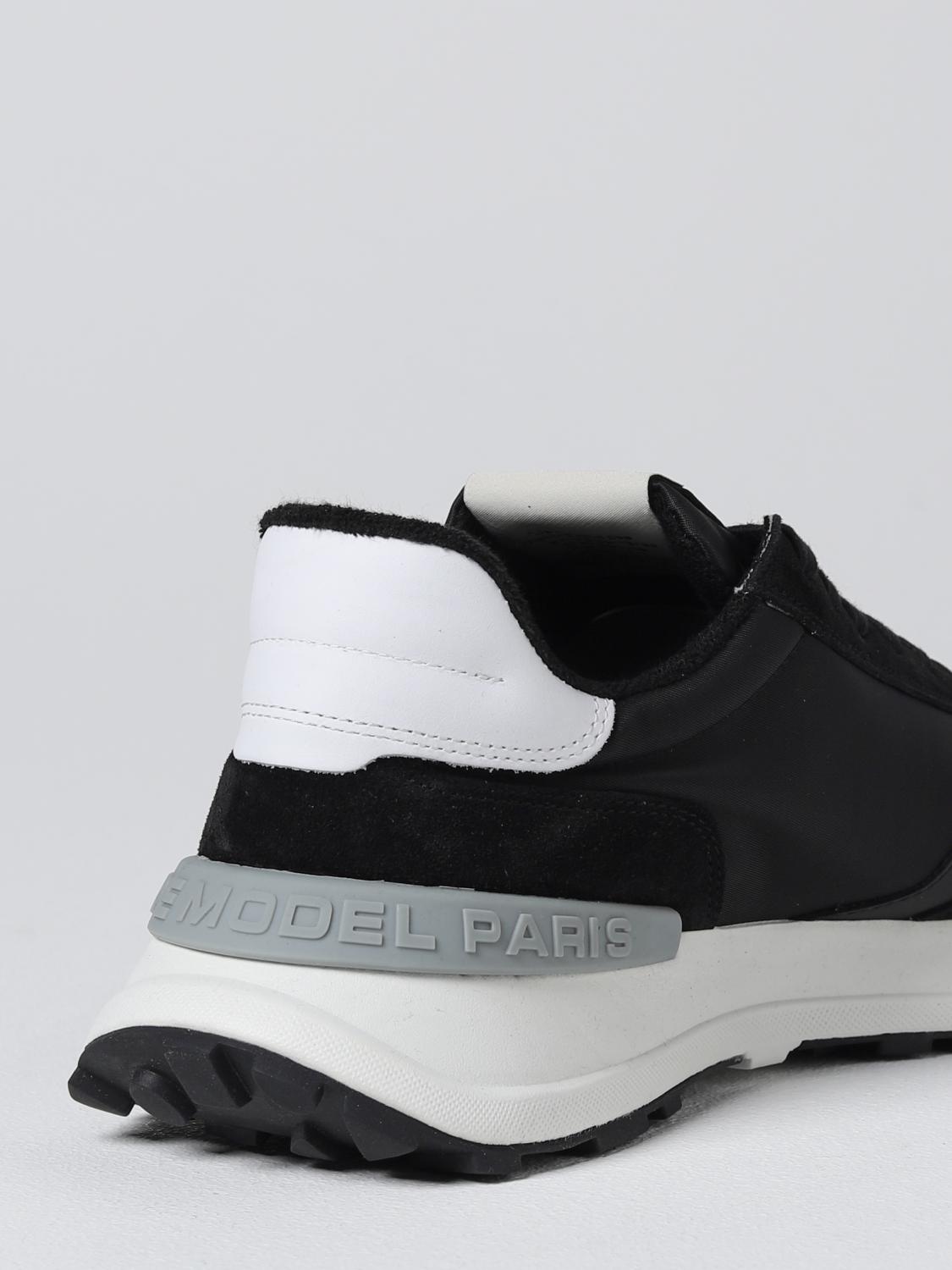 PHILIPPE MODEL SNEAKERS: Sneakers Antibes Philippe Model in camoscio e mesh, Nero - Img 3