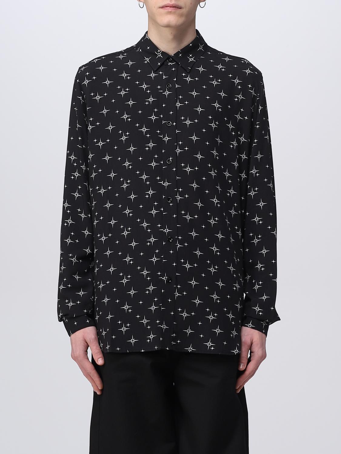 LANEUS CAMICIA: Camicia Laneus in seta stampata, Nero - Img 1