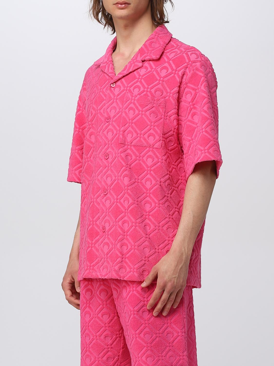 MARINE SERRE SHIRT: Shirt men Marine Serre, Fuchsia - Img 4