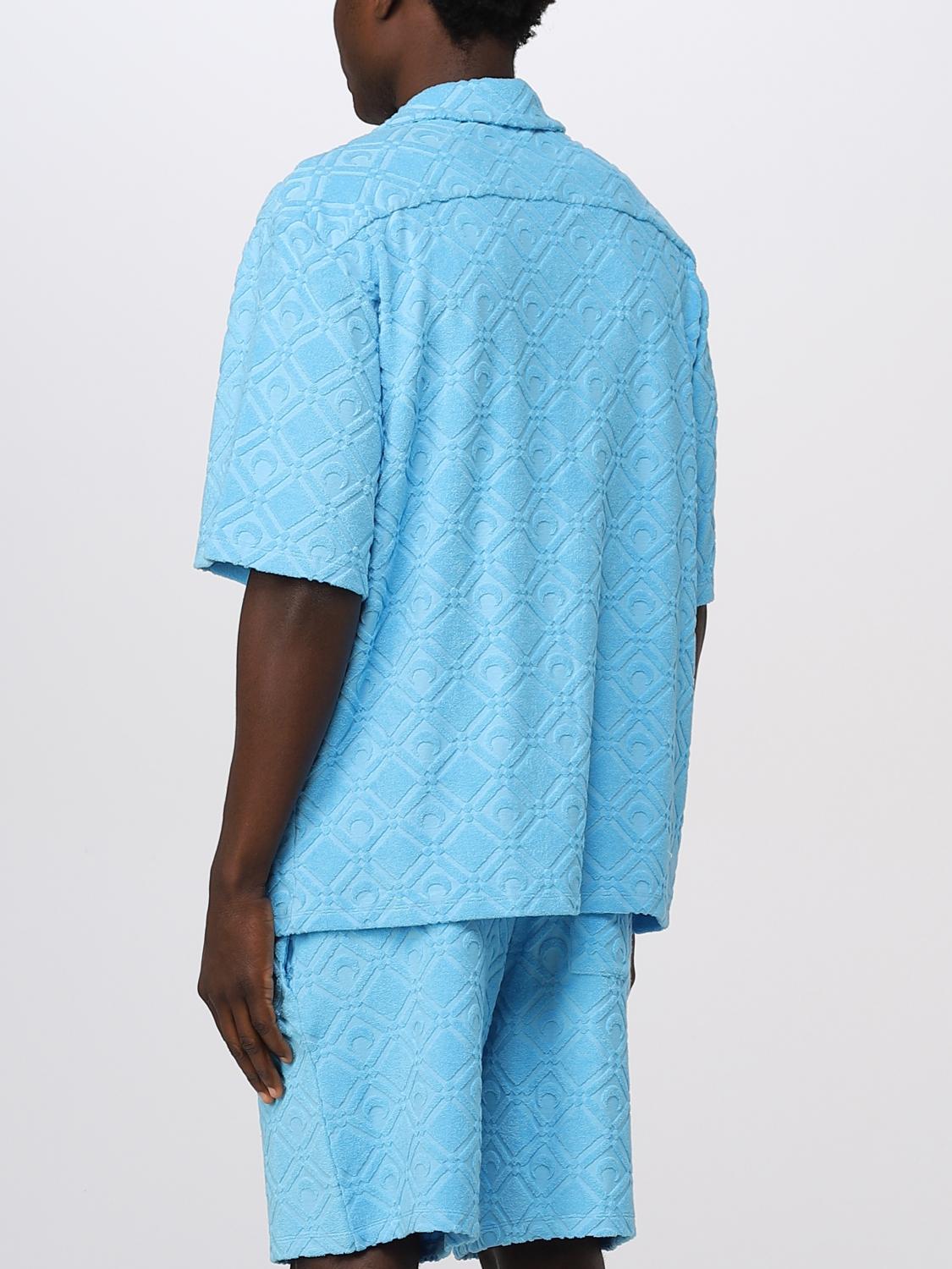 MARINE SERRE SHIRT: Shirt men Marine Serre, Gnawed Blue - Img 3