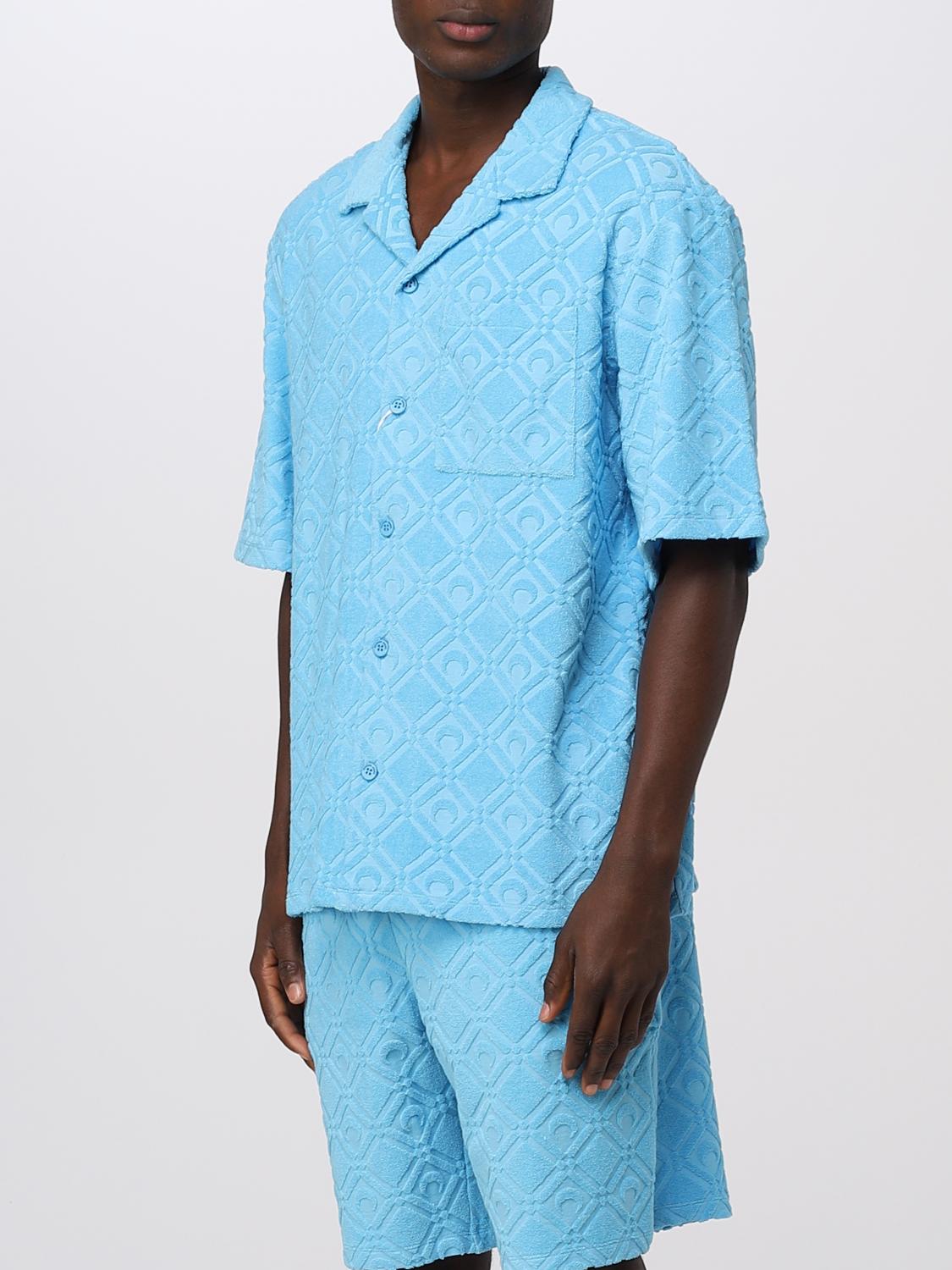 MARINE SERRE SHIRT: Shirt men Marine Serre, Gnawed Blue - Img 4