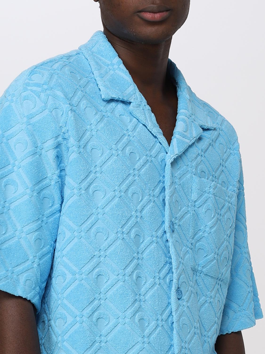 MARINE SERRE SHIRT: Shirt men Marine Serre, Gnawed Blue - Img 5