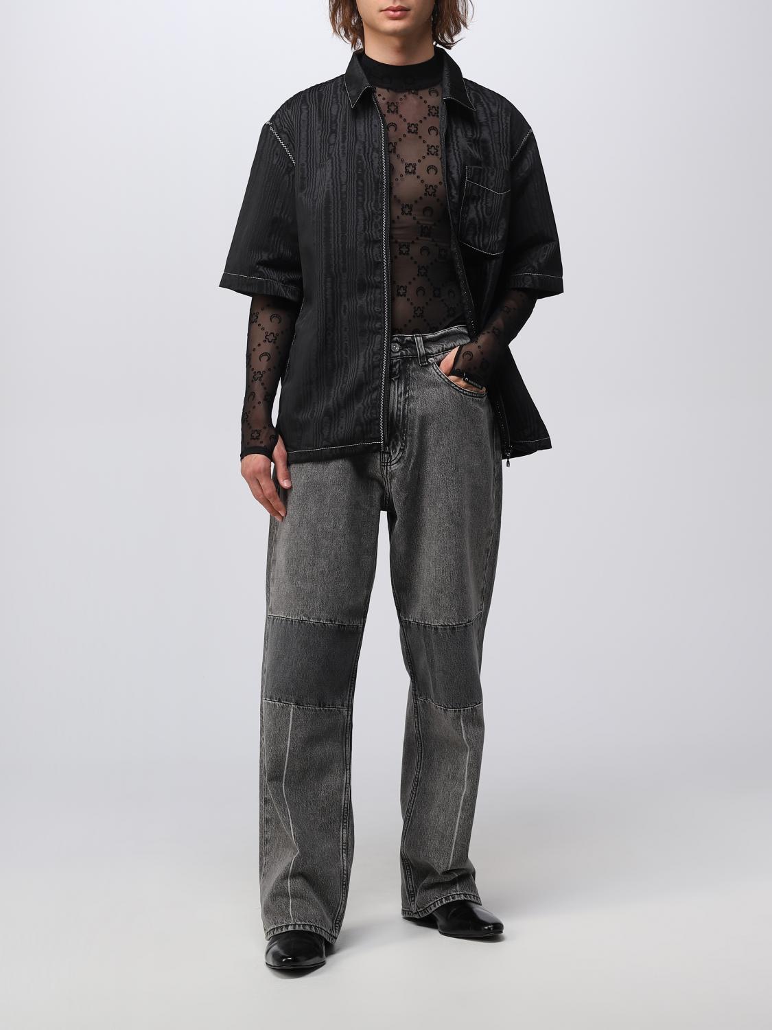 MARINE SERRE SHIRT: Shirt men Marine Serre, Black - Img 2