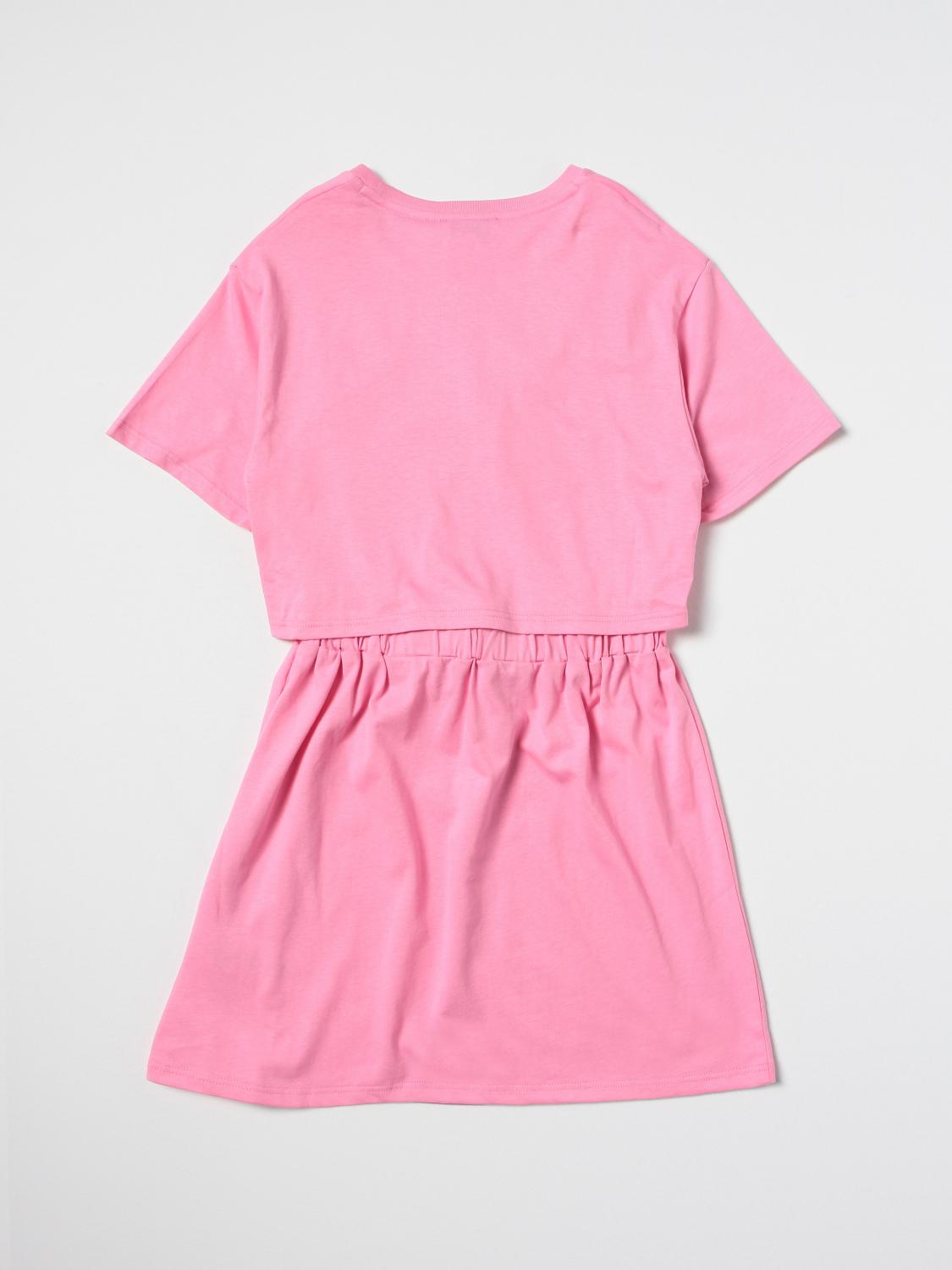 little marc jacobs pink dress Little Marc Jacobs Cotton Crew Neck Dress - Pink | W60711