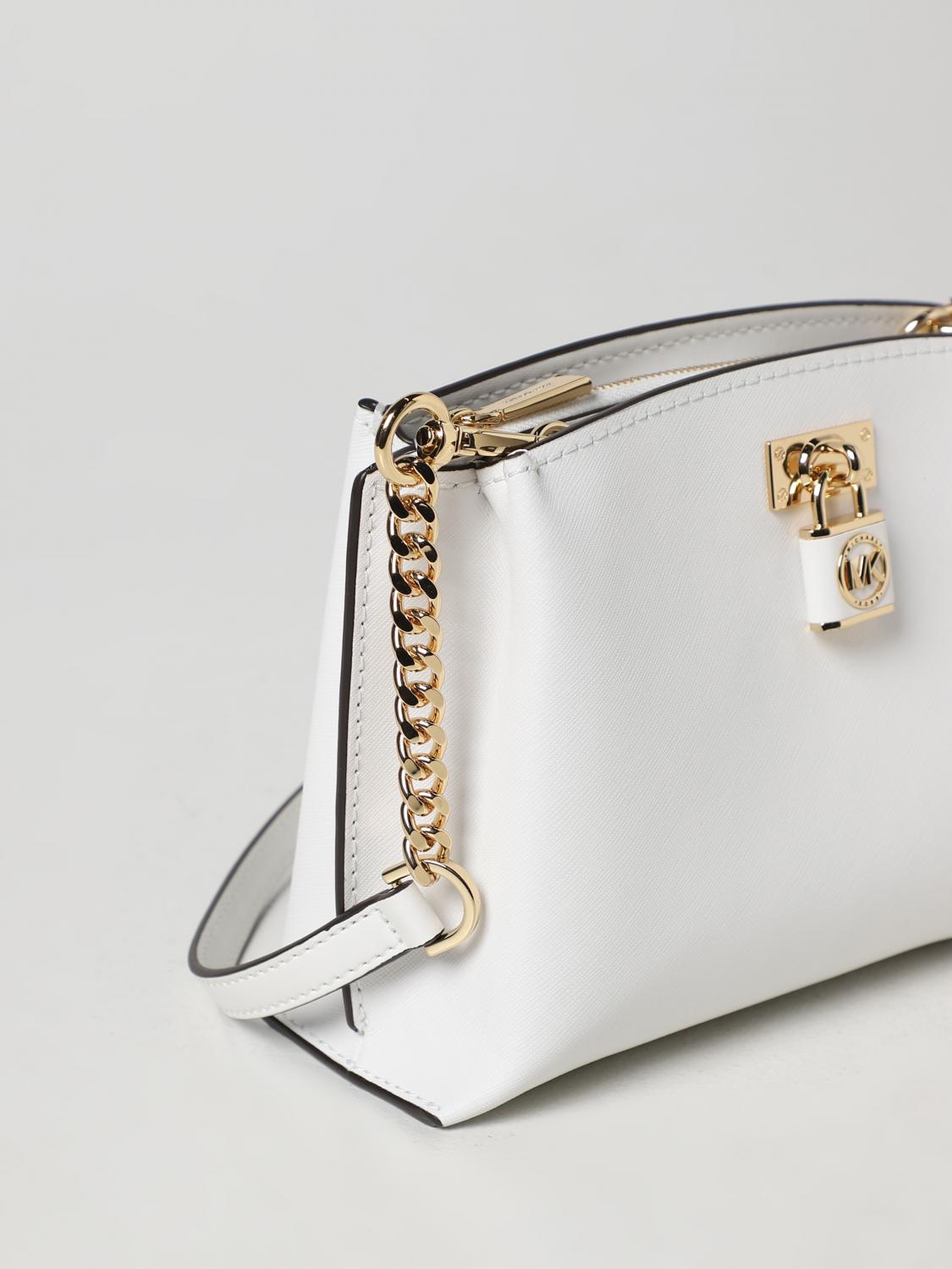 MICHAEL KORS BORSA A TRACOLLA: Borsa Ruby Michael Kors in pelle saffiano, Bianco - Img 3