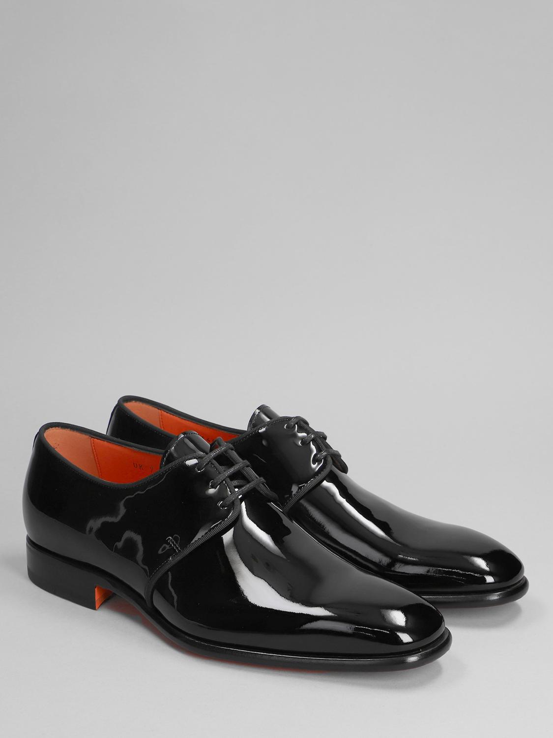 SANTONI SCARPE STRINGATE: Scarpe stringate uomo Santoni, Nero - Img 2