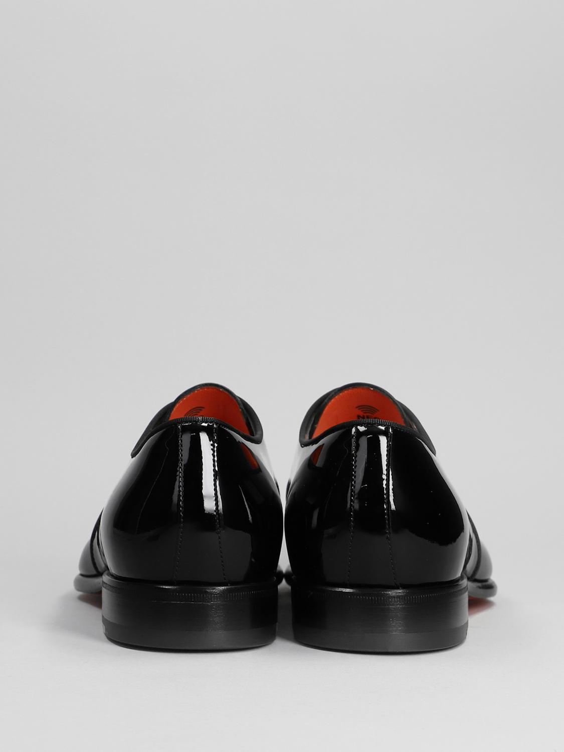 SANTONI SCARPE STRINGATE: Scarpe stringate uomo Santoni, Nero - Img 4