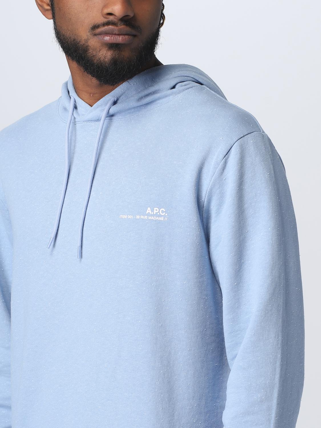 A.P.C. SWEATSHIRT: Sweatshirt men A.P.C., Blue - Img 4