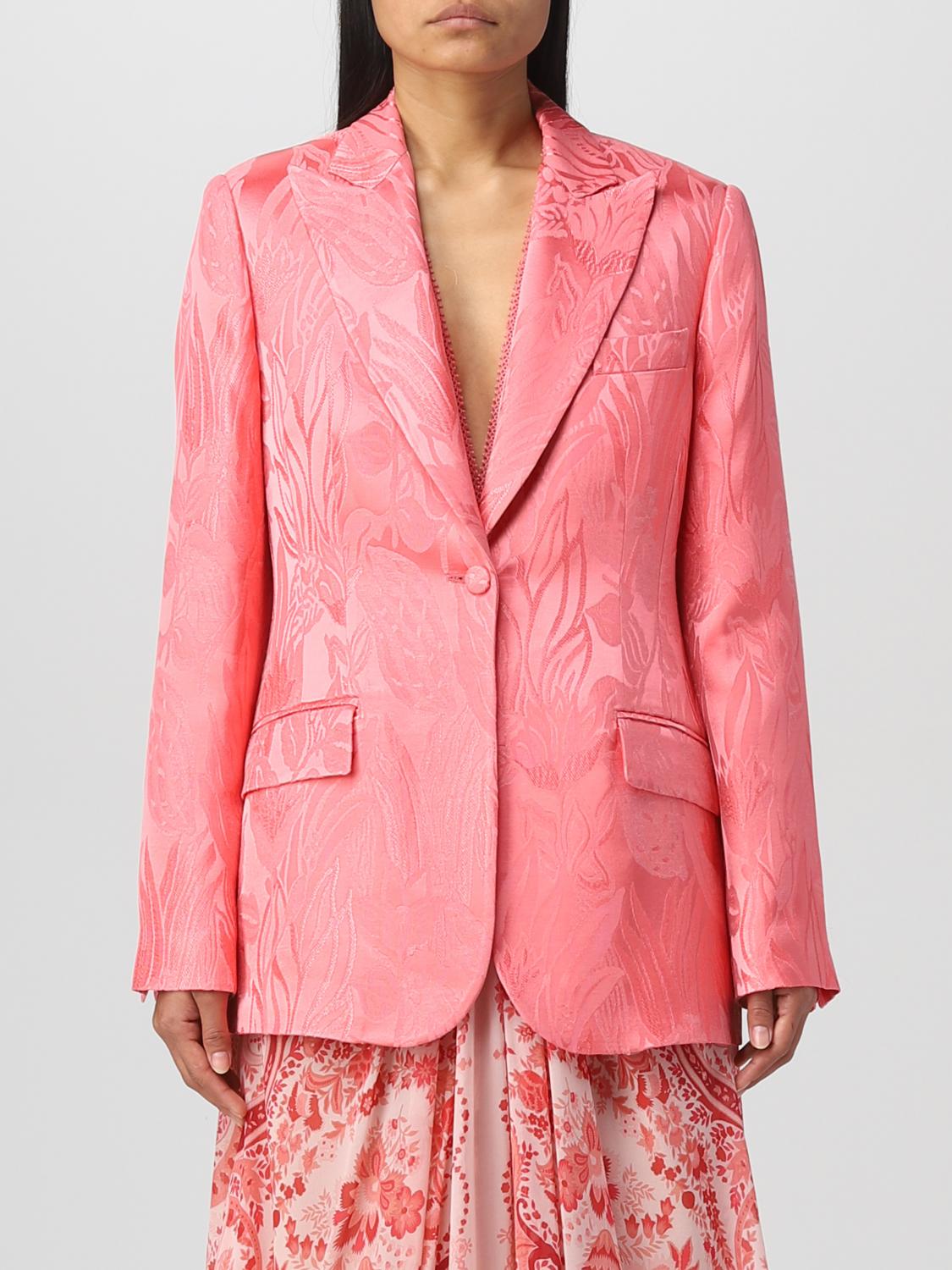 ETRO GIACCA: Blazer Etro in viscosa e lana, Rosso - Img 1