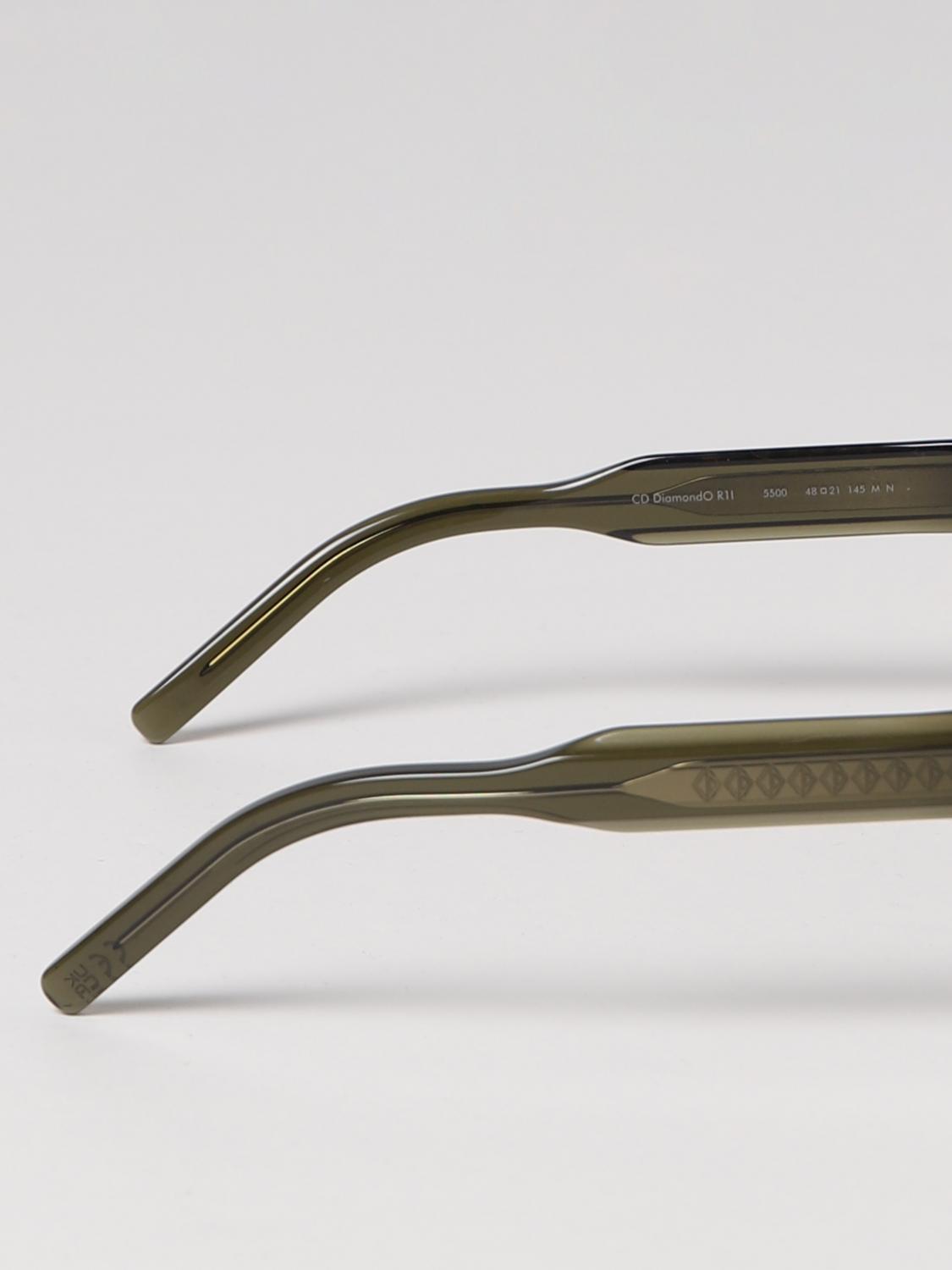 DIOR OCCHIALI DA VISTA: Occhiali da vista Christian Dior in acetato, Verde - Img 3