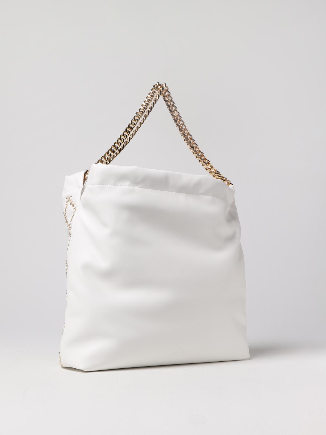 ELISABETTA FRANCHI BORSA TOTE: Borsa Elisabetta Franchi in pelle sintetica, Avorio - Img 2