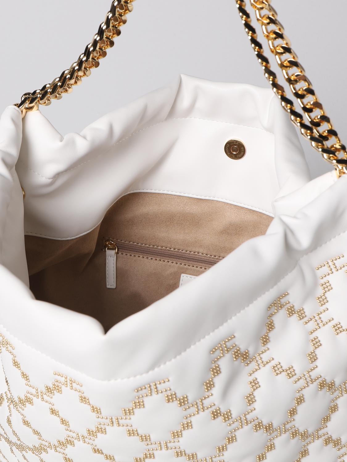 ELISABETTA FRANCHI BORSA TOTE: Borsa Elisabetta Franchi in pelle sintetica, Avorio - Img 3