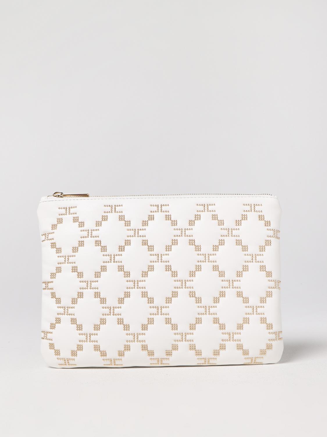 ELISABETTA FRANCHI CLUTCH: Clutch Elisabetta Franchi in pelle sintetica, Avorio - Img 1