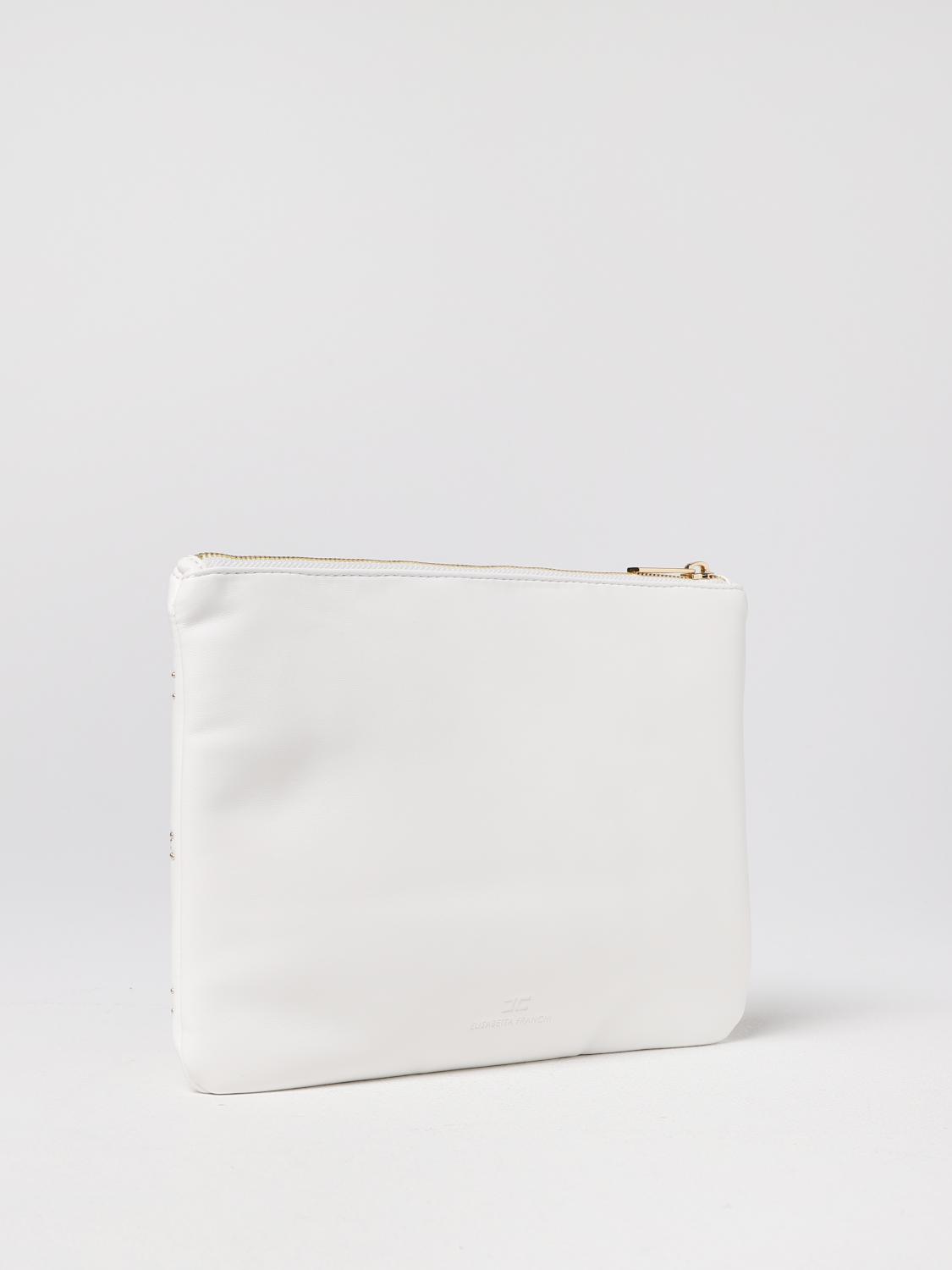 ELISABETTA FRANCHI CLUTCH: Clutch Elisabetta Franchi in pelle sintetica, Avorio - Img 2