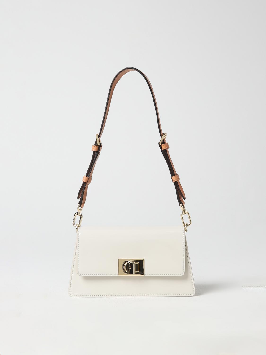 FURLA BORSA MINI: Borsa Zoe Furla in vernice, Avorio - Img 1