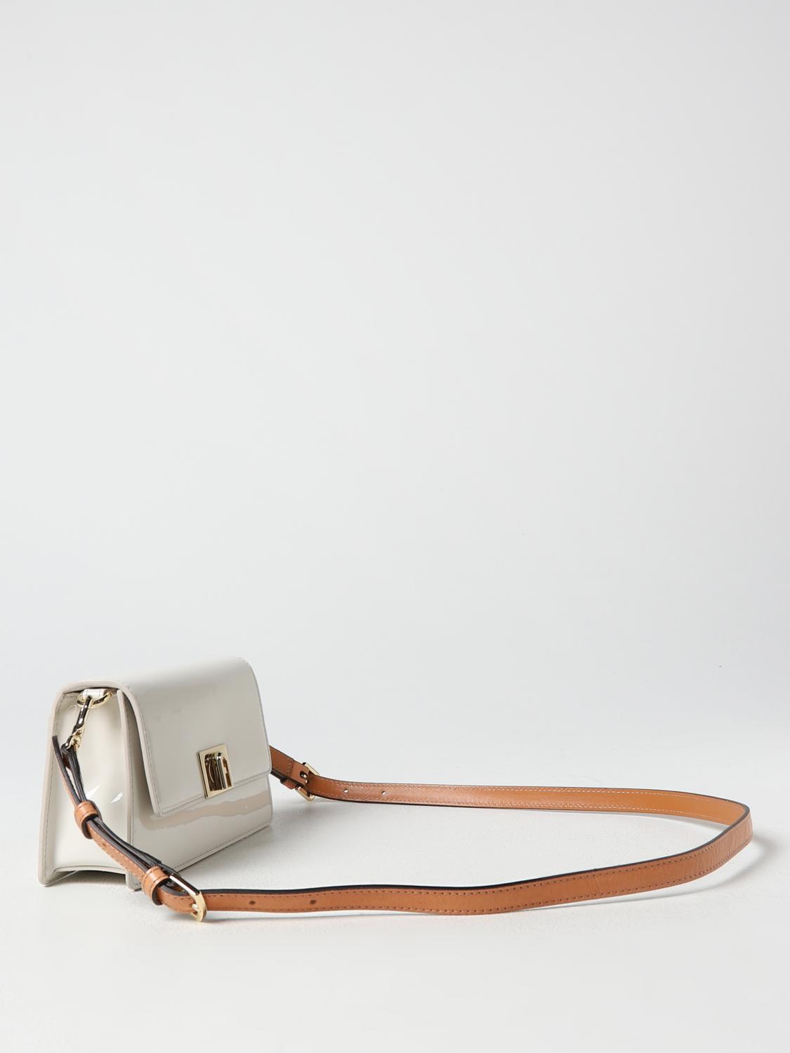 FURLA BORSA MINI: Borsa Zoe Furla in vernice, Avorio - Img 3