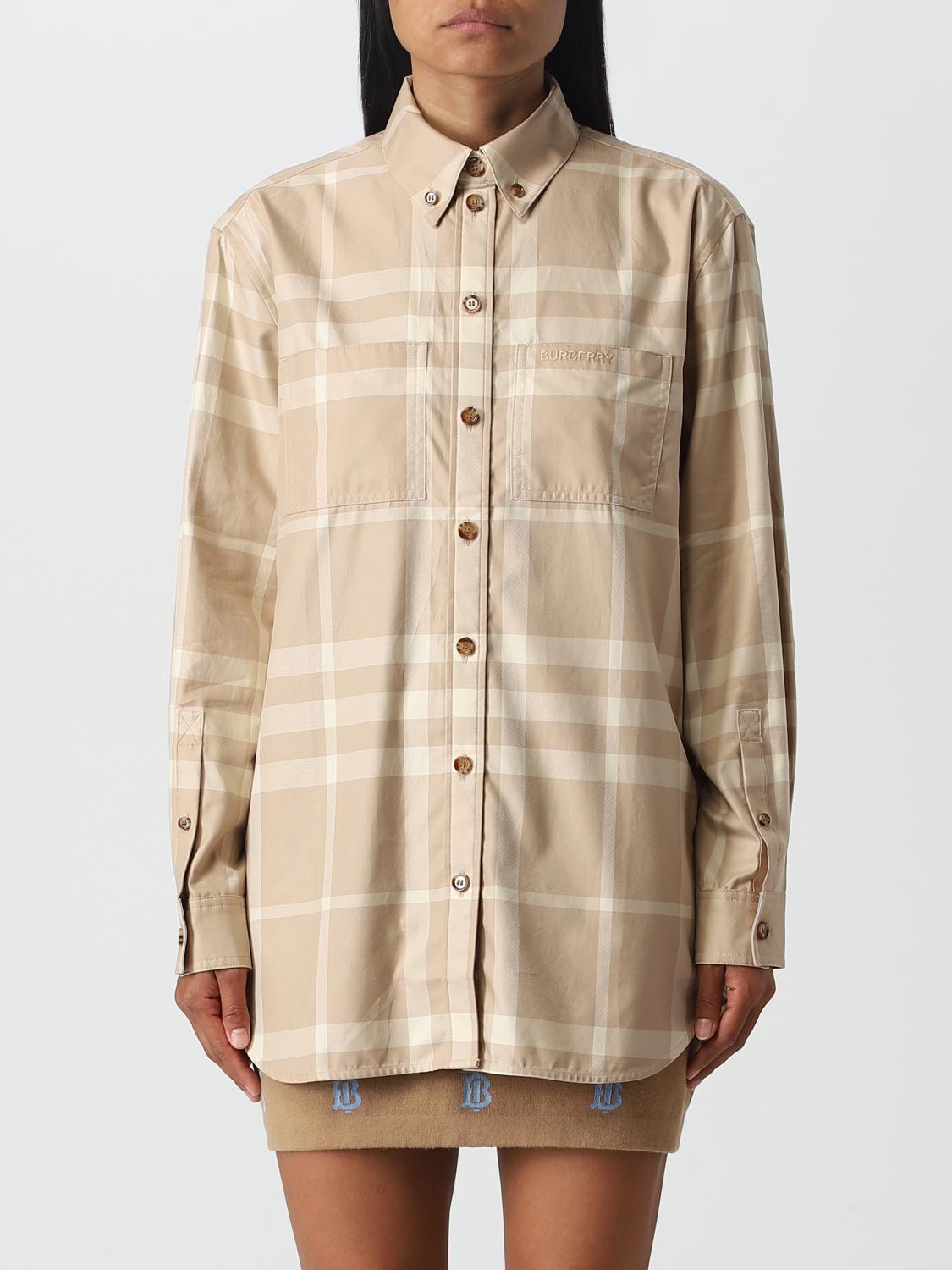 BURBERRY: Shirt woman Beige Burberry shirt 8069297 online at