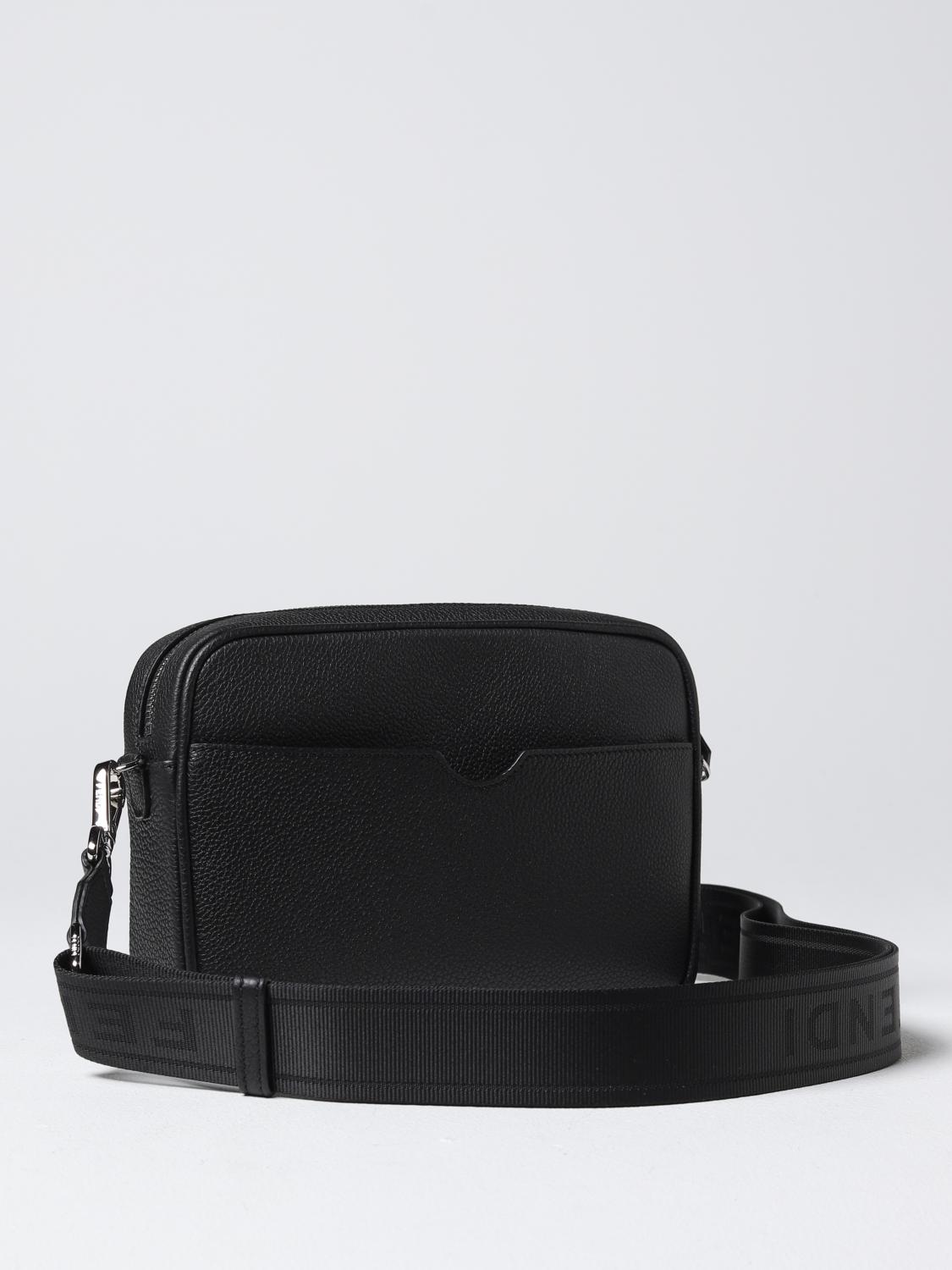 FENDI ショルダーバッグ: Fendi エンボスロゴ入りグレインレザーバッグ, ブラック - Img 2