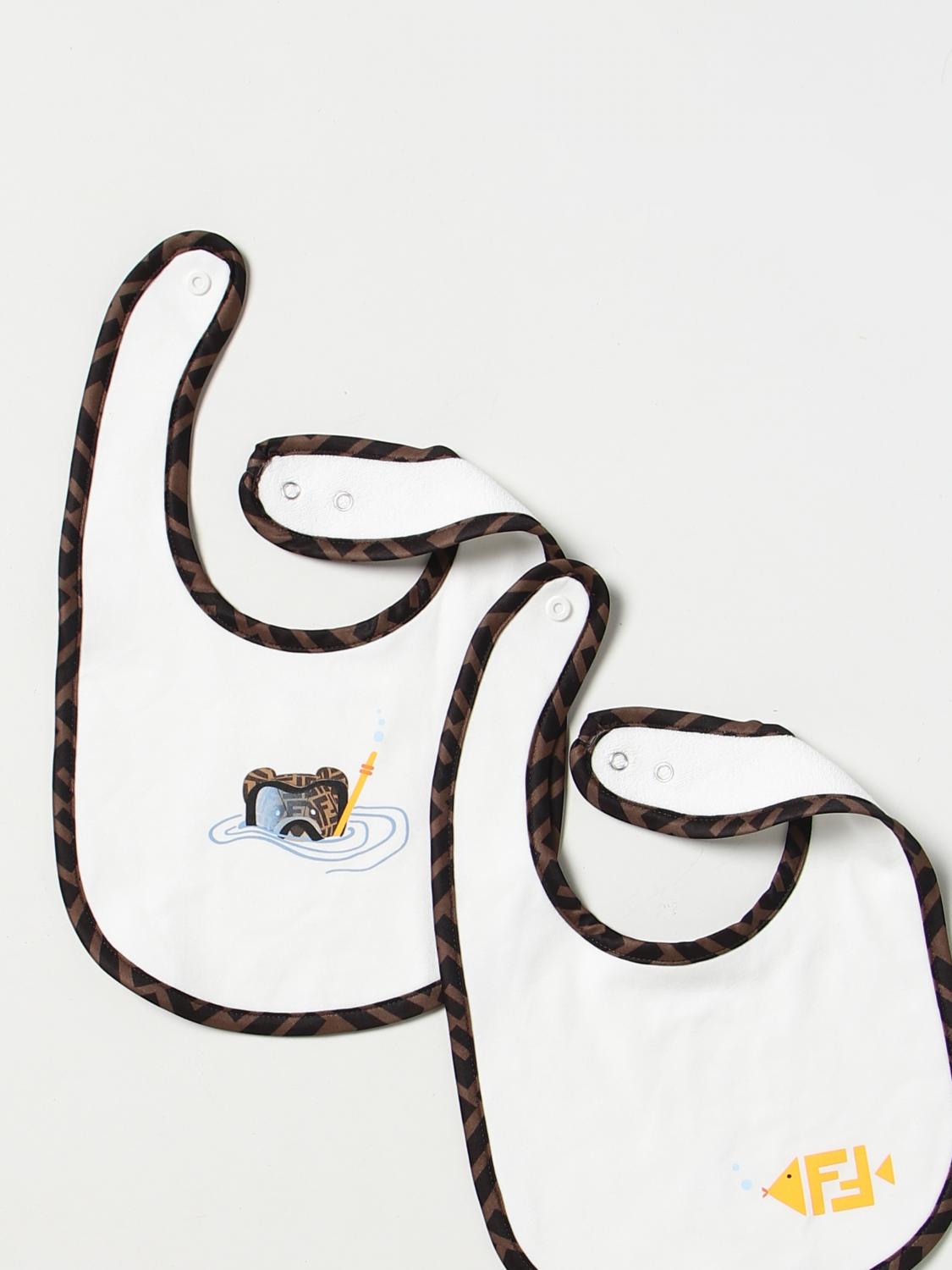 Fendi 男の子よだれかけ ボーイ Kids - ホワイト | BUJ224AMH7 