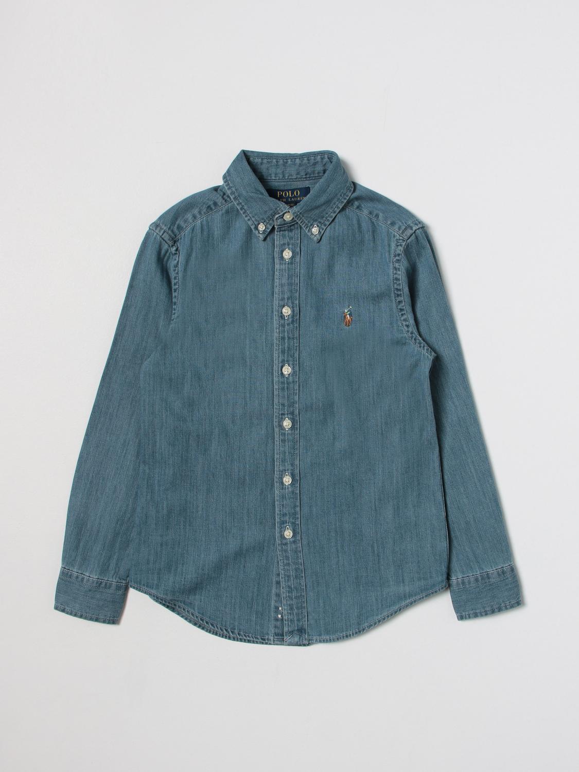 POLO RALPH LAUREN: Shirt kids Blue Polo Ralph Lauren shirt - Main Image