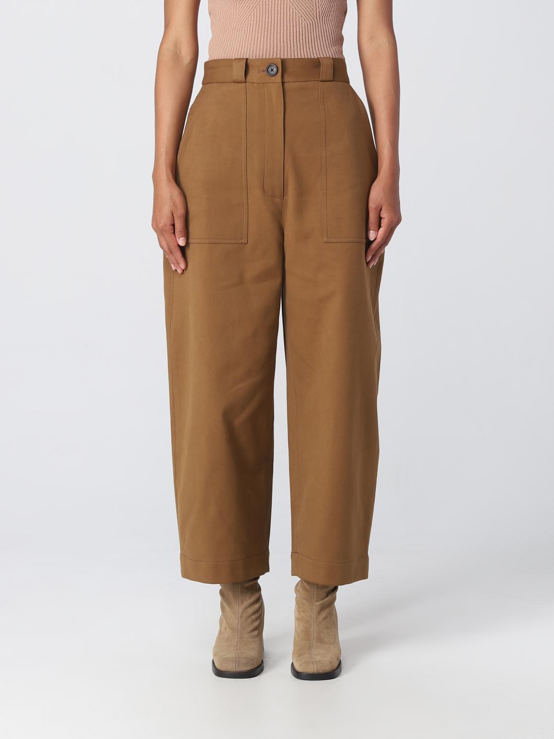 KHAITE PANTALONI: Pantalone Khaite in misto cotone e viscosa, Cammello - Img 1