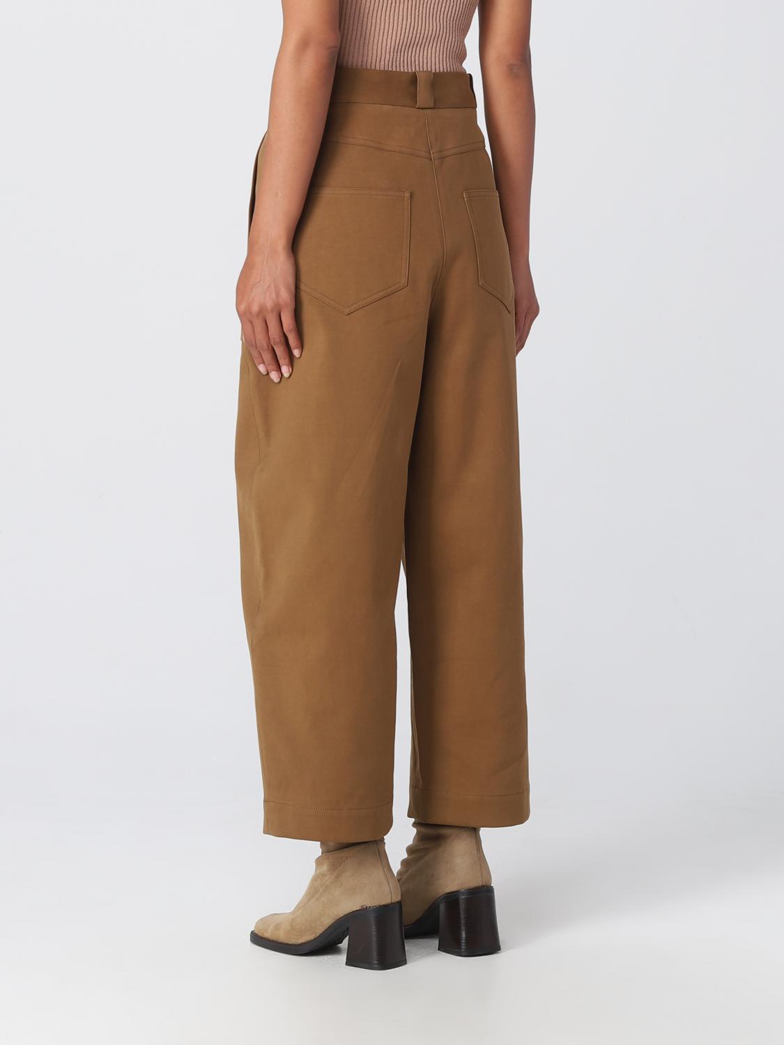 KHAITE PANTALONI: Pantalone Khaite in misto cotone e viscosa, Cammello - Img 3