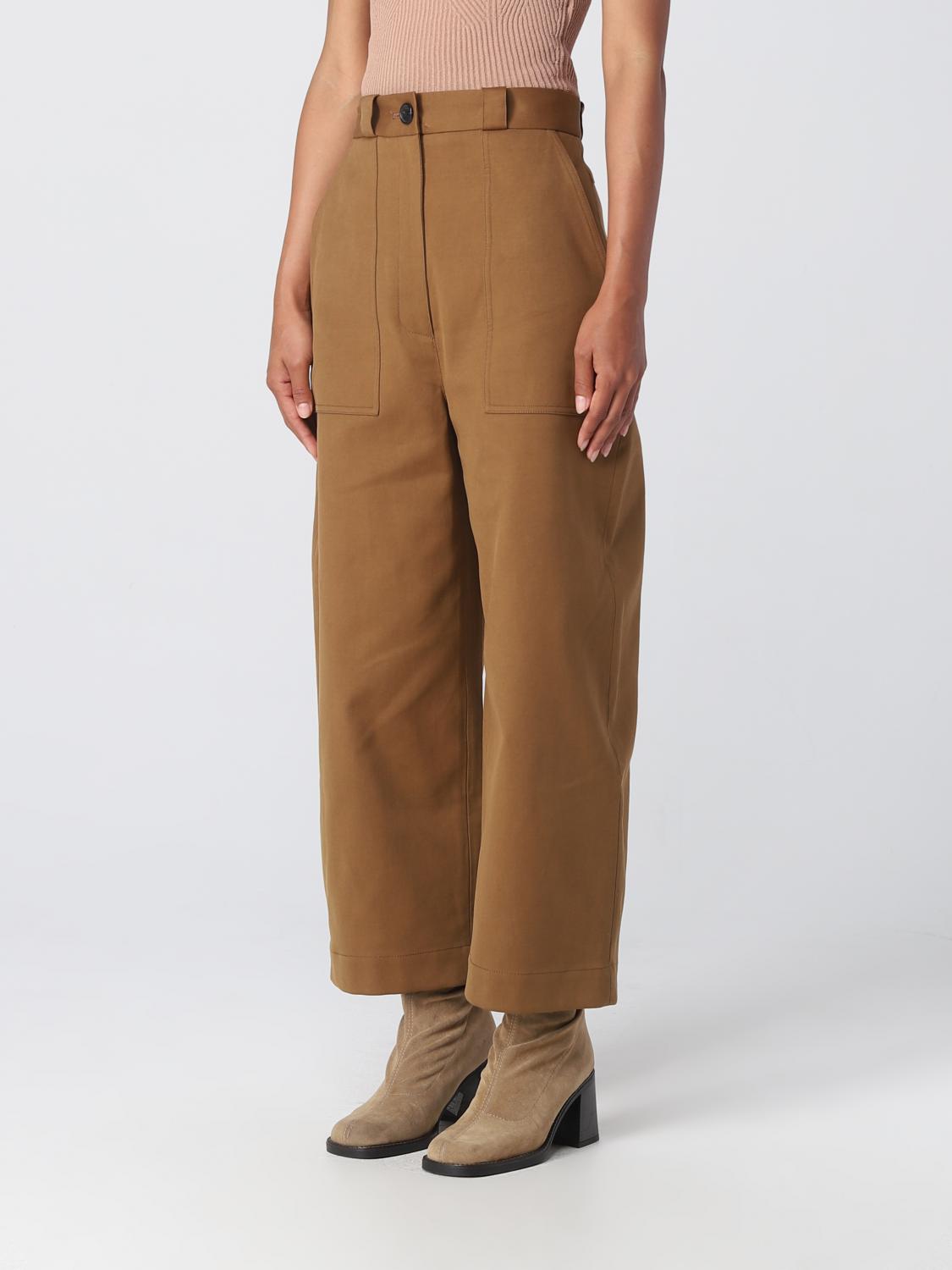 KHAITE PANTALONI: Pantalone Khaite in misto cotone e viscosa, Cammello - Img 4
