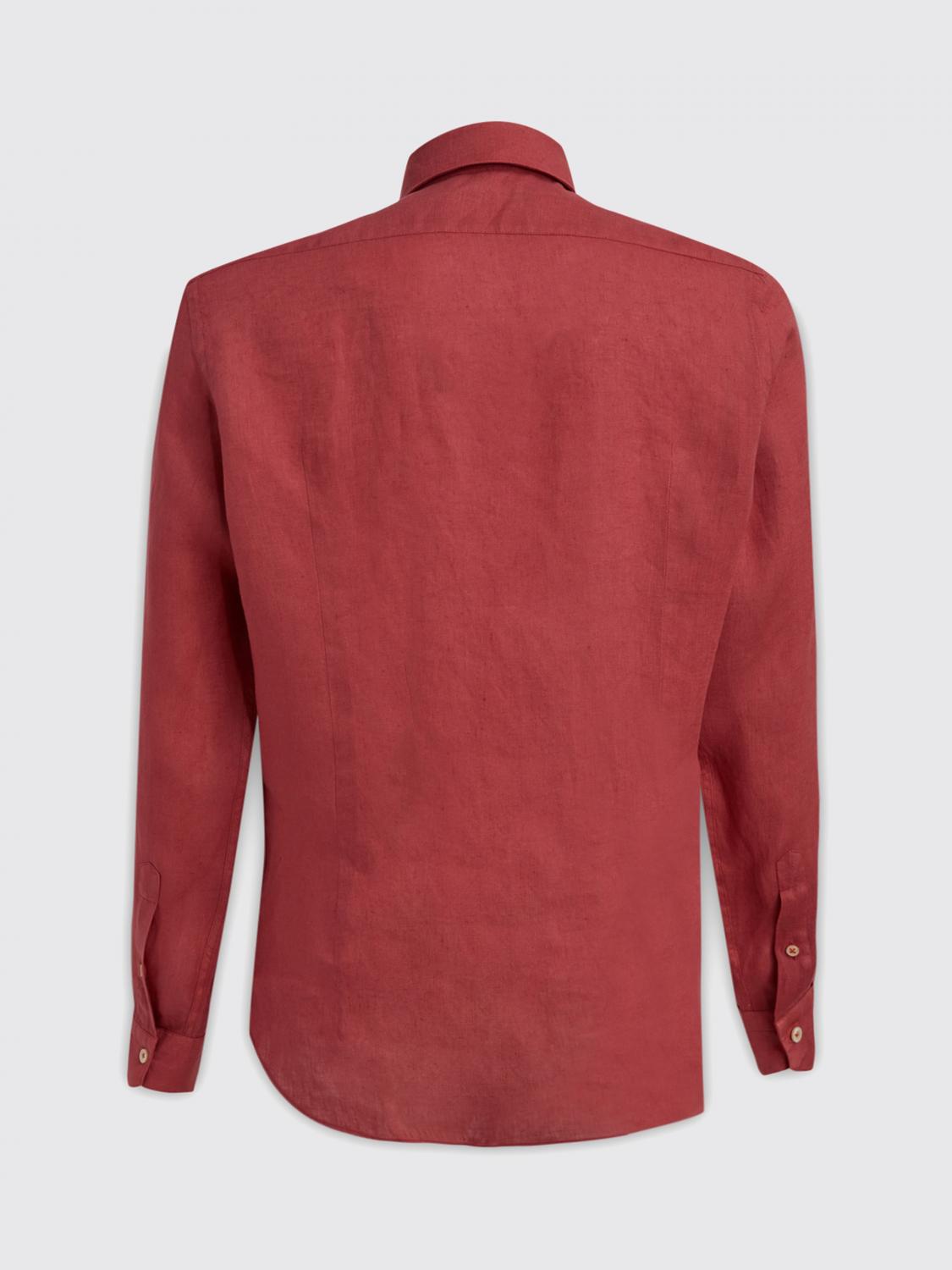 TINTORIA MATTEI 衬衫: 衬衫 男士 Tintoria Mattei, 红色 - Img 2