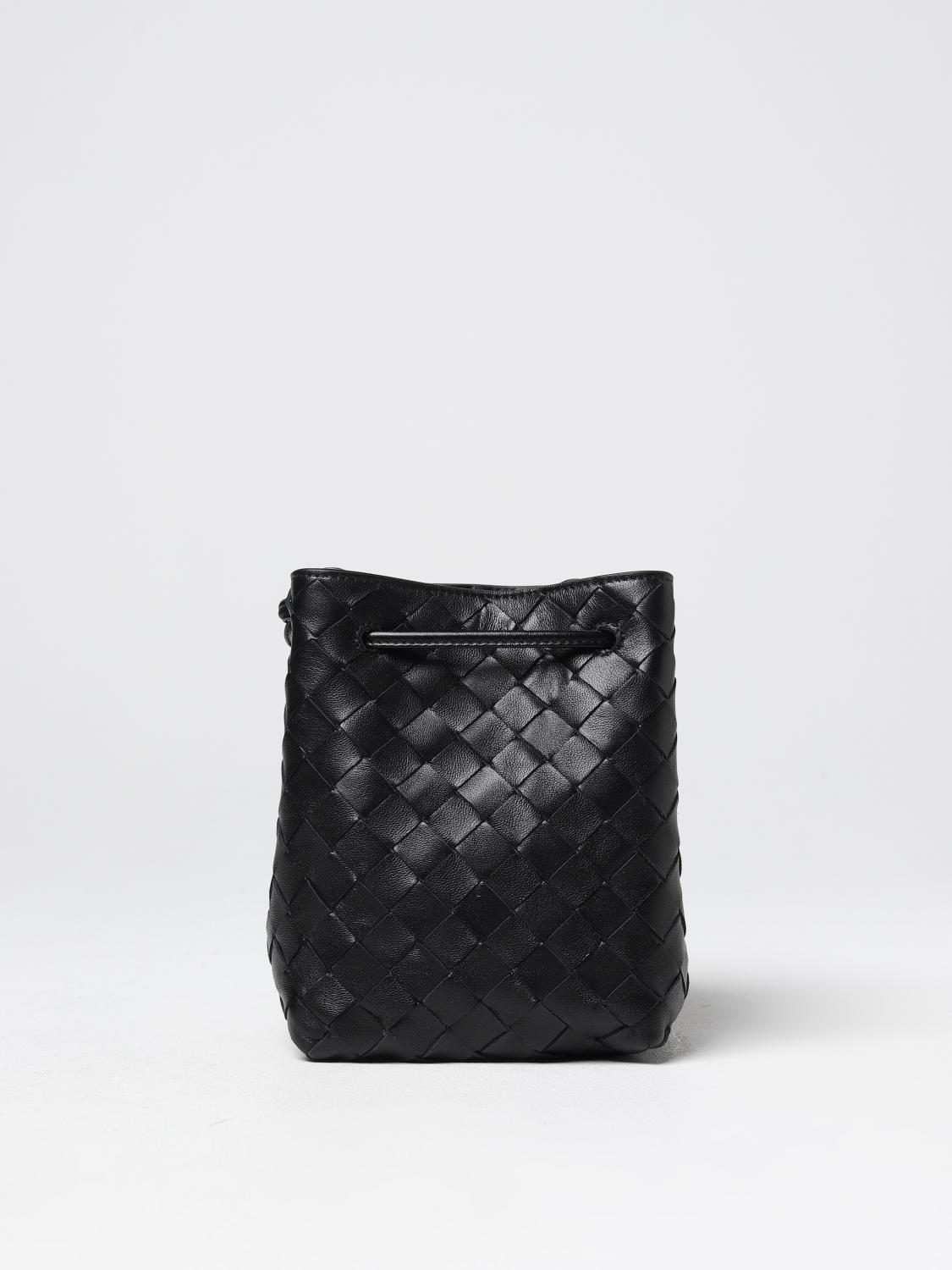 BOTTEGA VENETA BORSA MINI: Borsa Bottega Veneta in pelle intrecciata, Nero - Img 1
