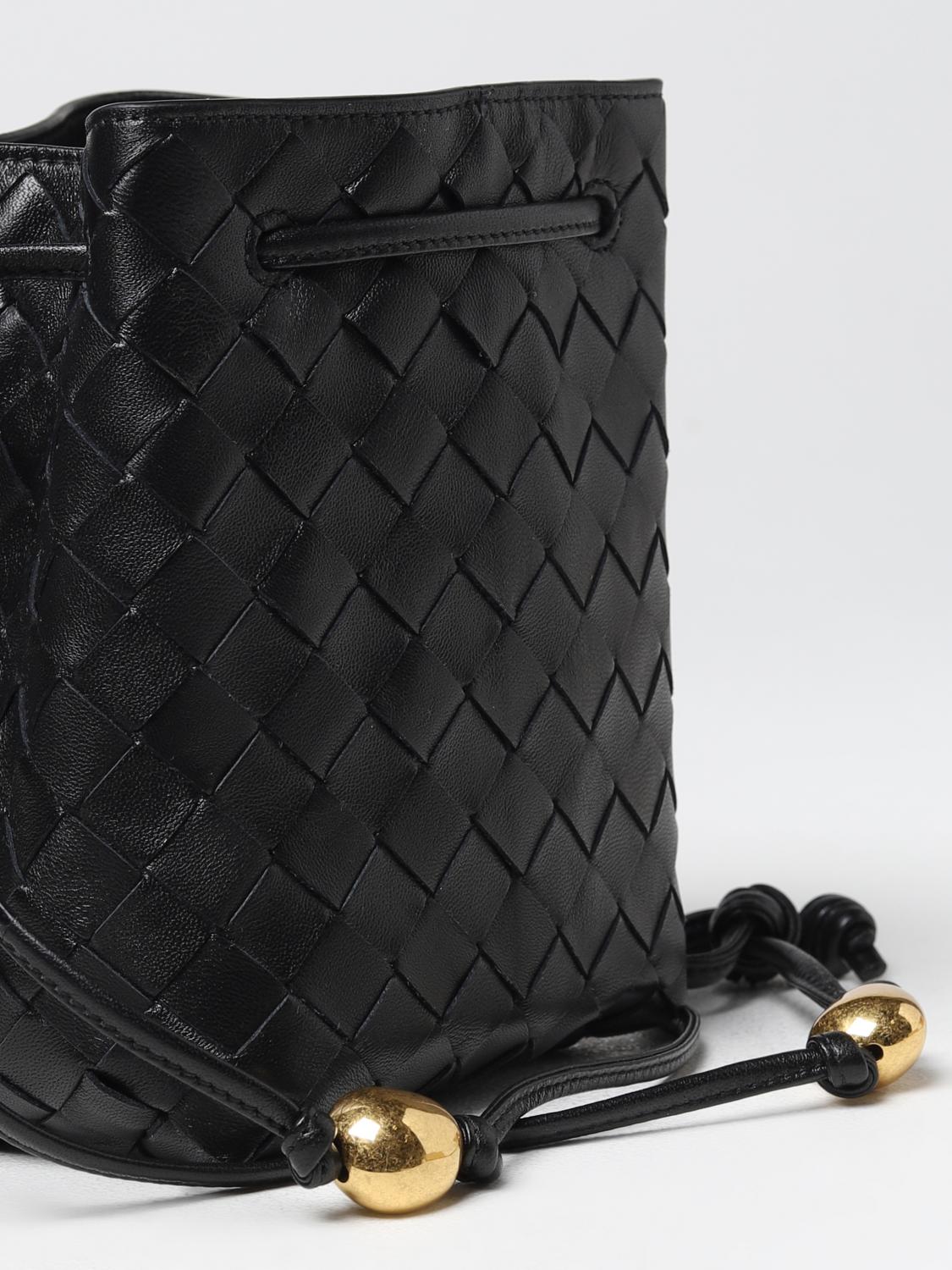 BOTTEGA VENETA BORSA MINI: Borsa Bottega Veneta in pelle intrecciata, Nero - Img 4
