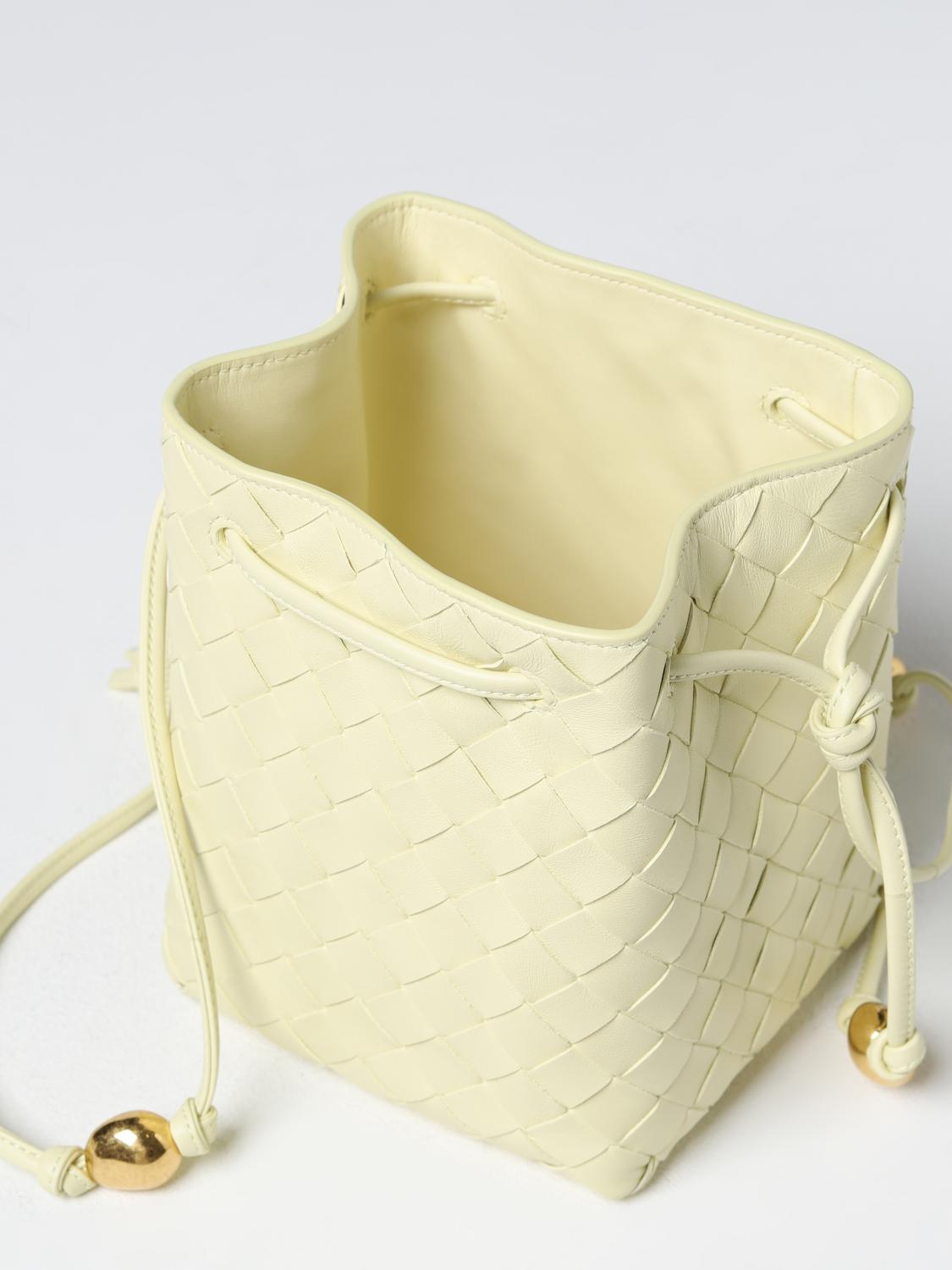 BOTTEGA VENETA BORSA MINI: Borsa Bottega Veneta in pelle intrecciata, Giallo - Img 5