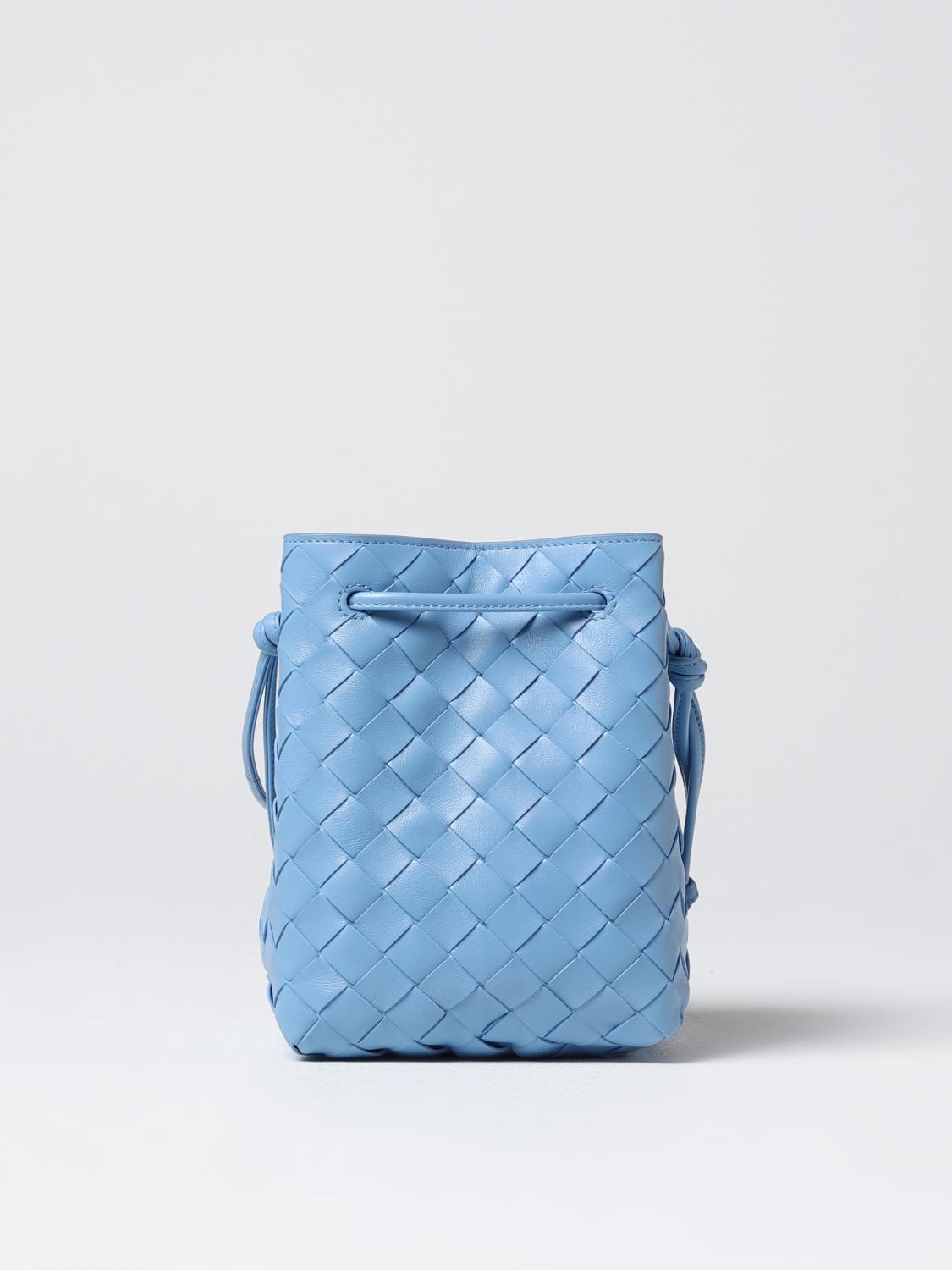 BOTTEGA VENETA MINI BAG: Shoulder bag woman Bottega Veneta, Gnawed Blue - Img 1
