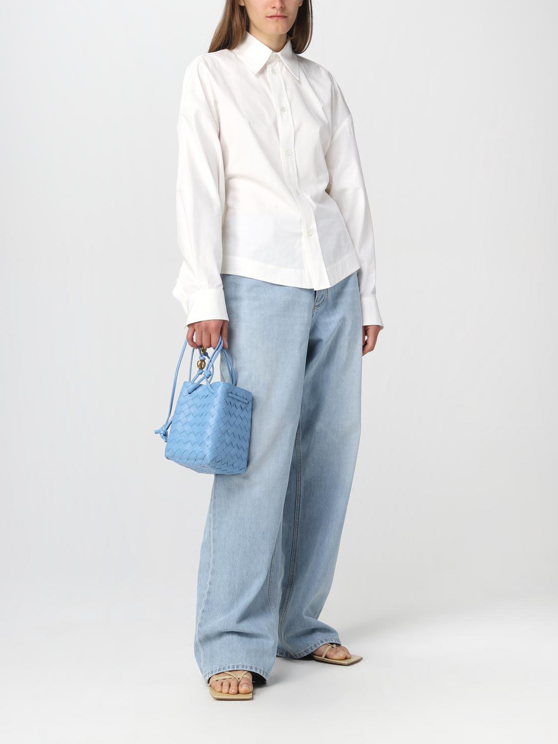 BOTTEGA VENETA MINI BAG: Shoulder bag woman Bottega Veneta, Gnawed Blue - Img 2