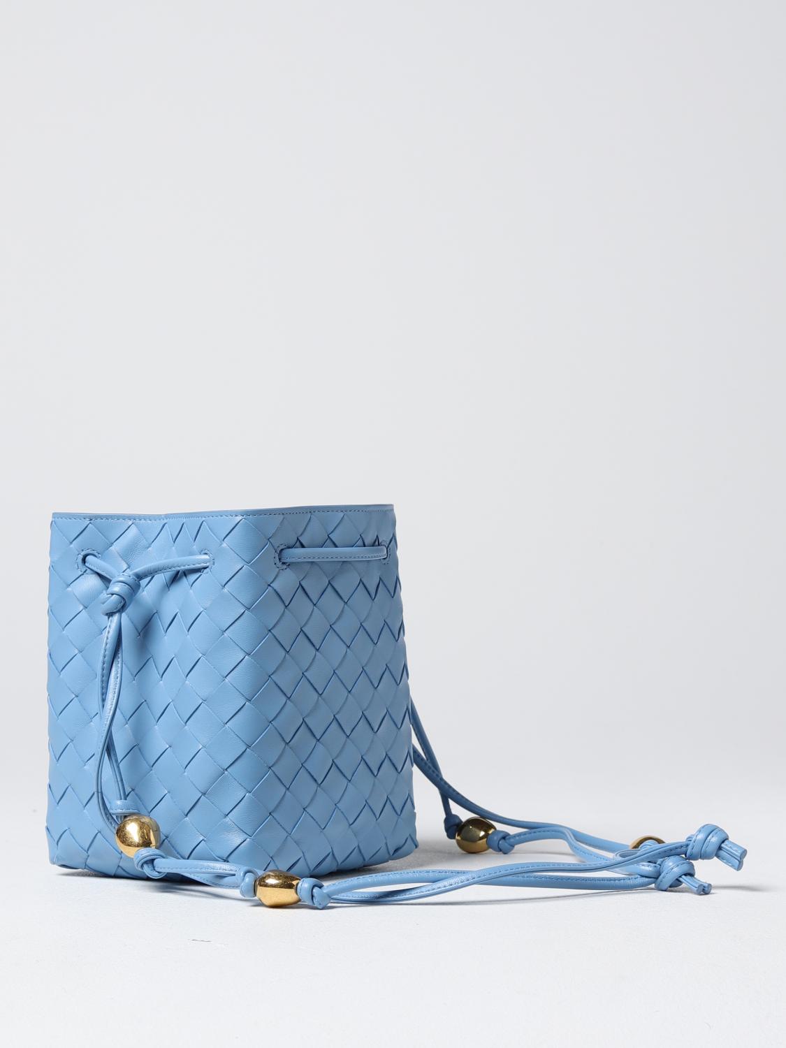 BOTTEGA VENETA MINI BAG: Shoulder bag woman Bottega Veneta, Gnawed Blue - Img 3