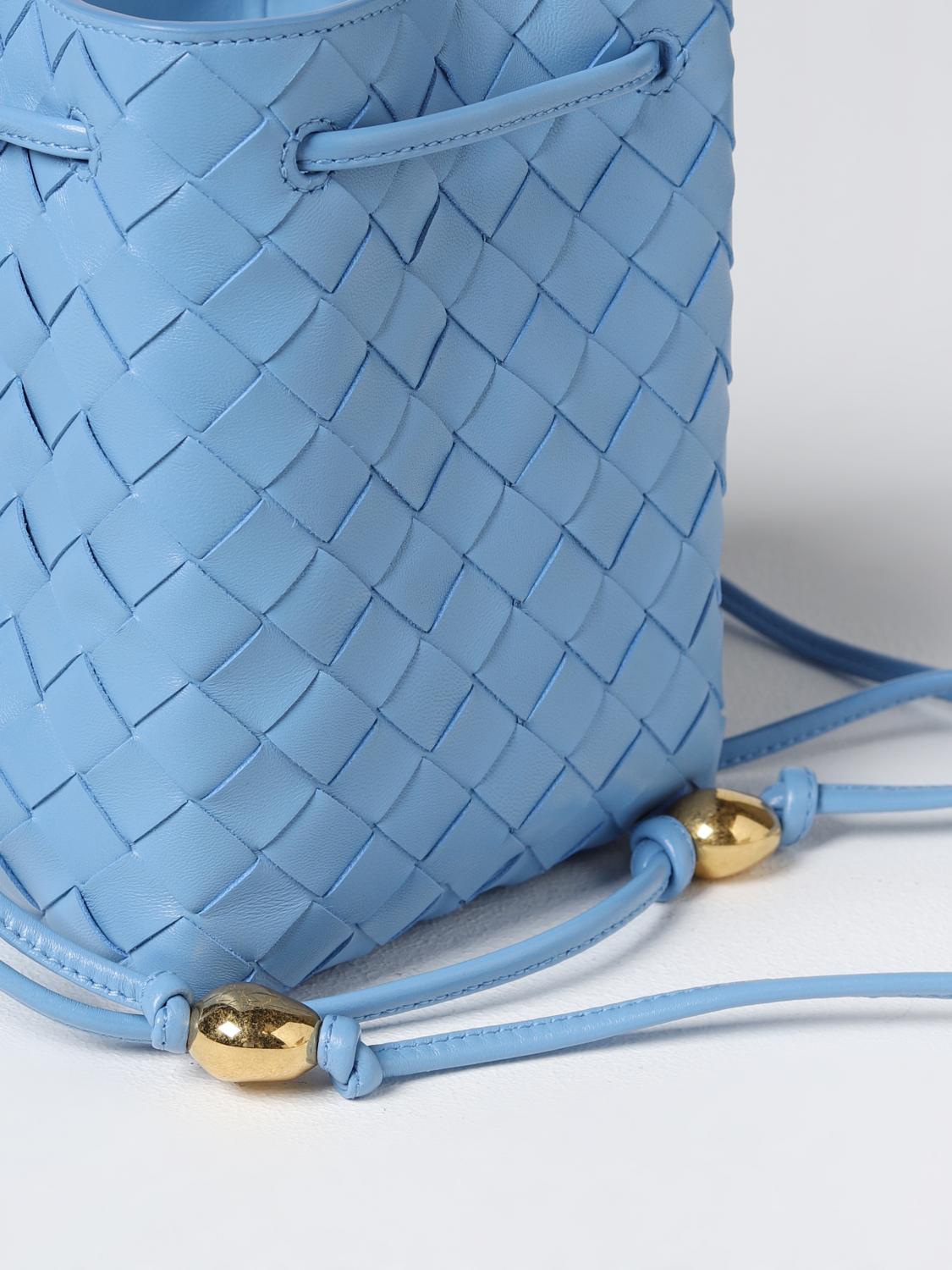BOTTEGA VENETA MINI BAG: Shoulder bag woman Bottega Veneta, Gnawed Blue - Img 4