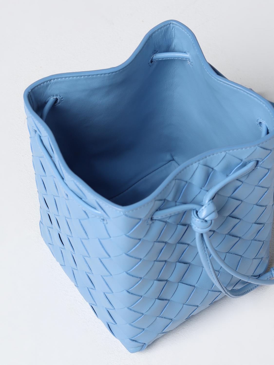 BOTTEGA VENETA MINI BAG: Shoulder bag woman Bottega Veneta, Gnawed Blue - Img 5