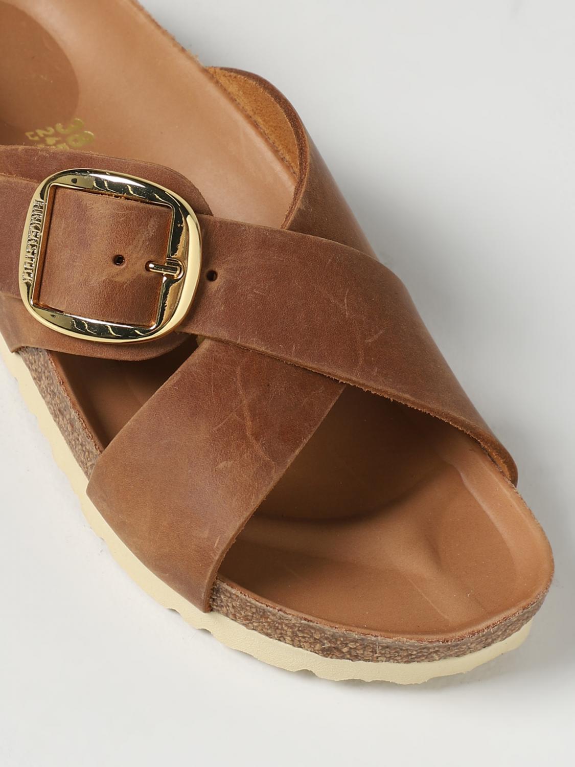 BIRKENSTOCK SANDALI BASSO: Sandalo Siena Big Buckle Birkenstock in pelle oliata, Marrone - Img 4