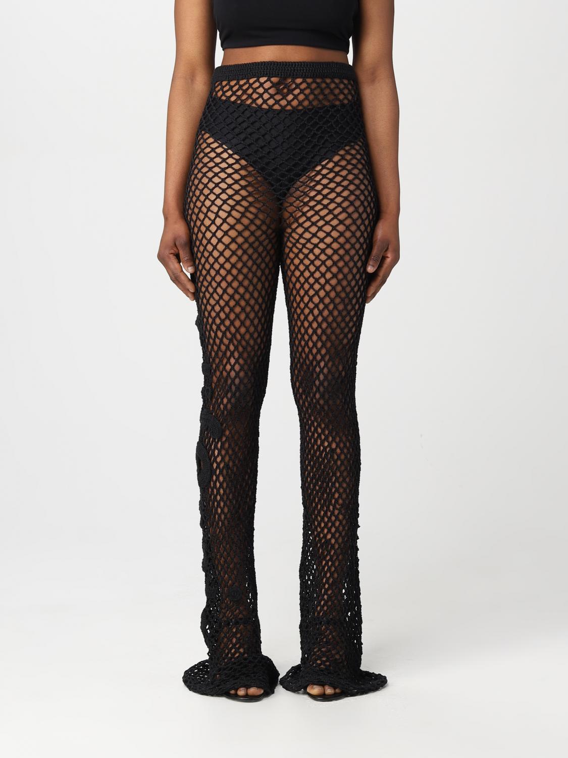 ERL PANTALONI: Pantalone Erl in cotone biologico, Marrone - Img 1