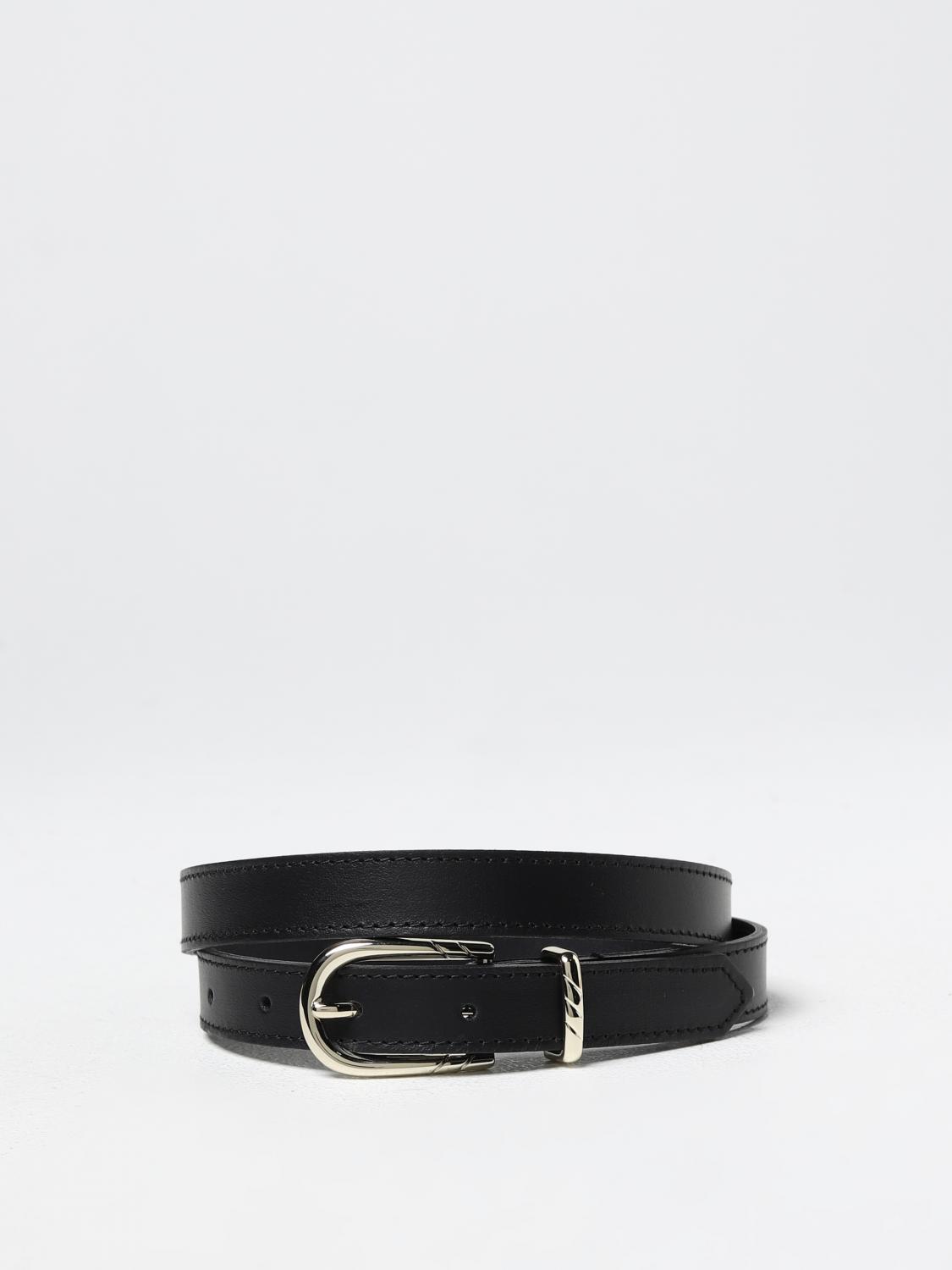 Ernest W. Baker Skinny Leather Waist Belt - Black Belts