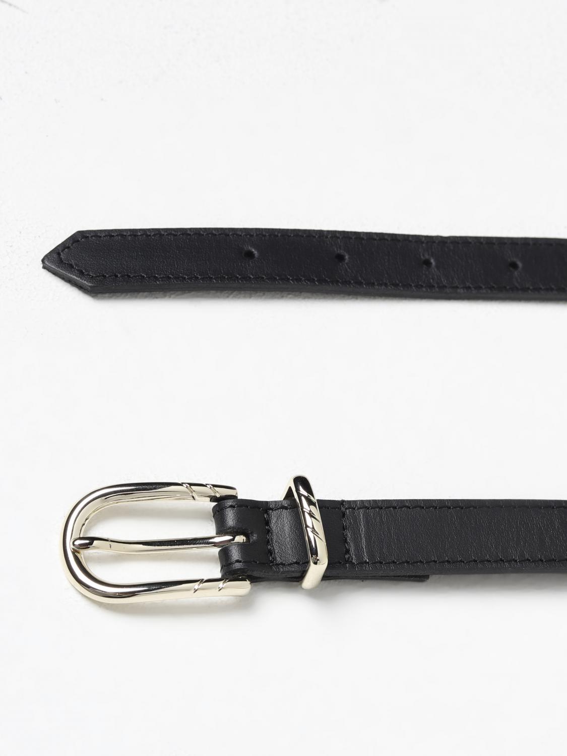 Ernest W. Baker Skinny Leather Waist Belt - Black Belts