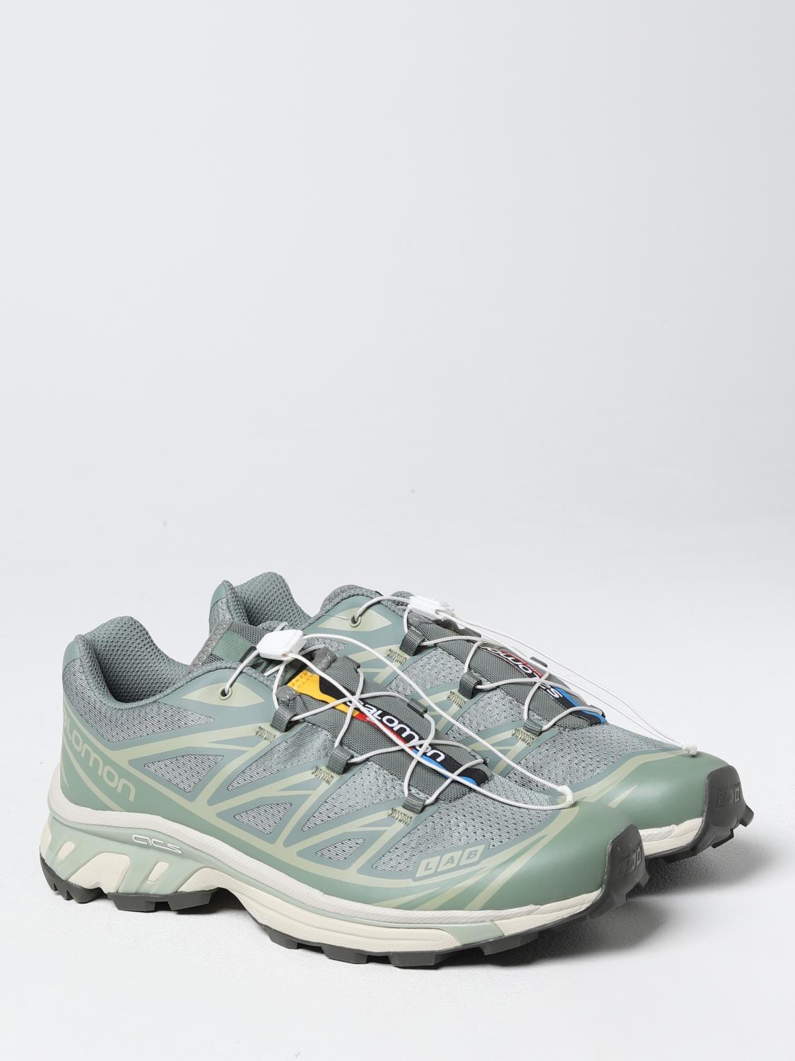 SALOMON SNEAKERS: Salomon XT-6 fabric and synthetic leather sneakers, Sage - Img 2