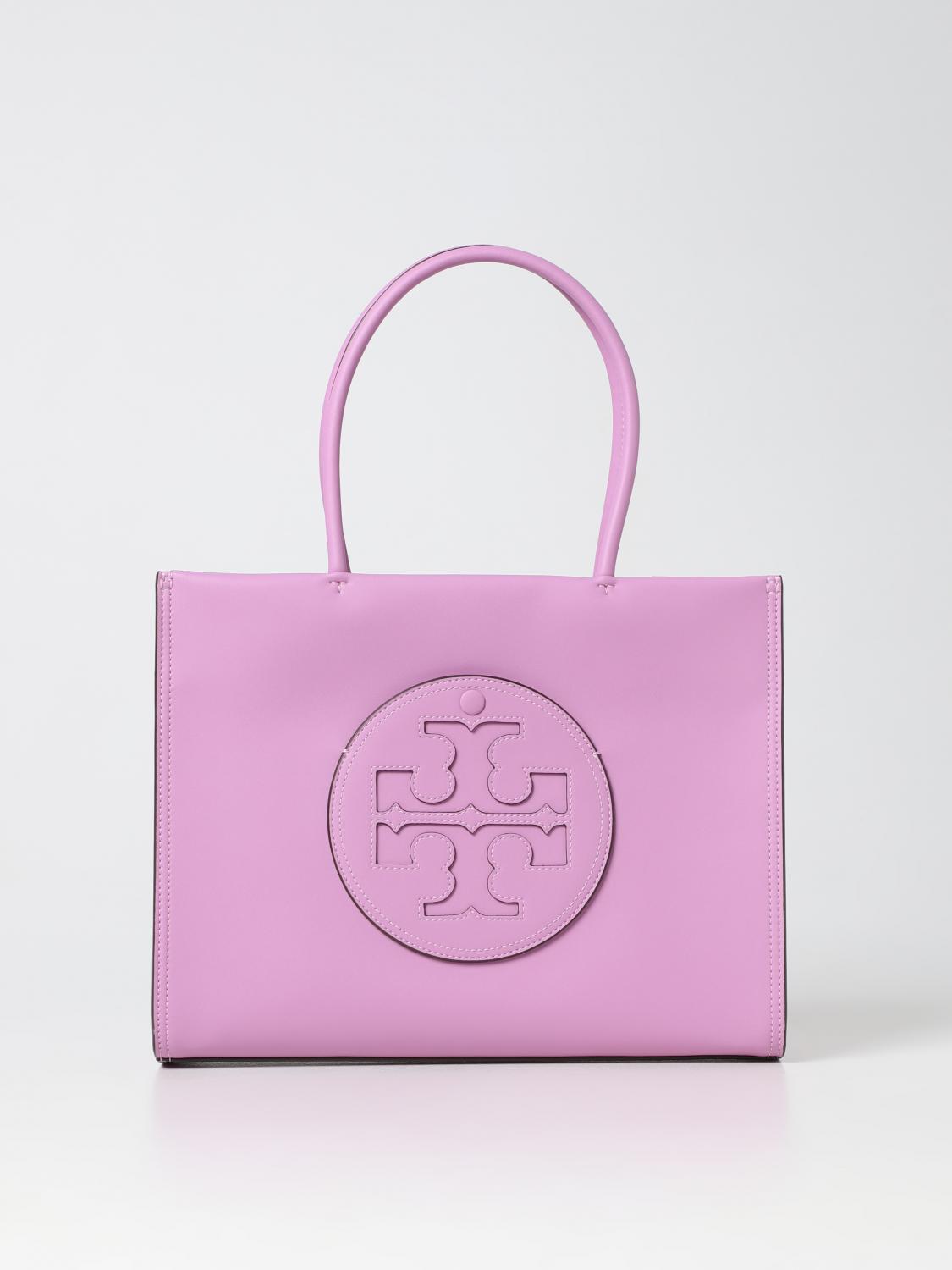 TORY BURCH BORSA TOTE: Borsa Ella Tory Burch in pelle sintetica, Lilla - Img 1