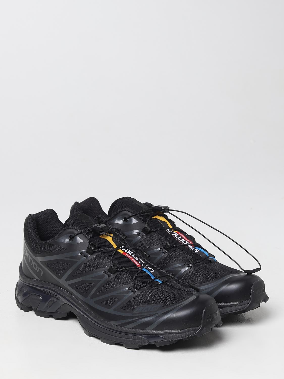 SALOMON SNEAKERS: Salomon XT-6 fabric and synthetic leather sneakers, Black - Img 2