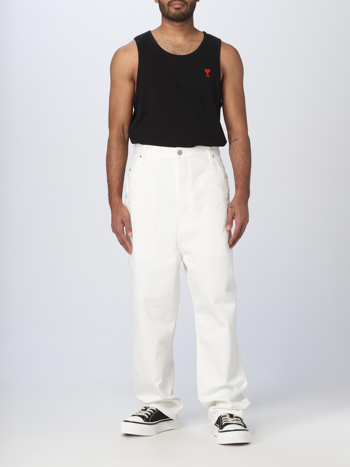 AMI PARIS JEANS: Pants men Ami Paris, White - Img 2