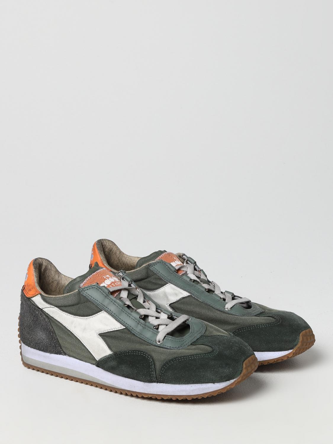 DIADORA HERITAGE SNEAKERS: Sneakers Equipe Diadora Heritage in suede e canvas washed, Bottiglia - Img 2