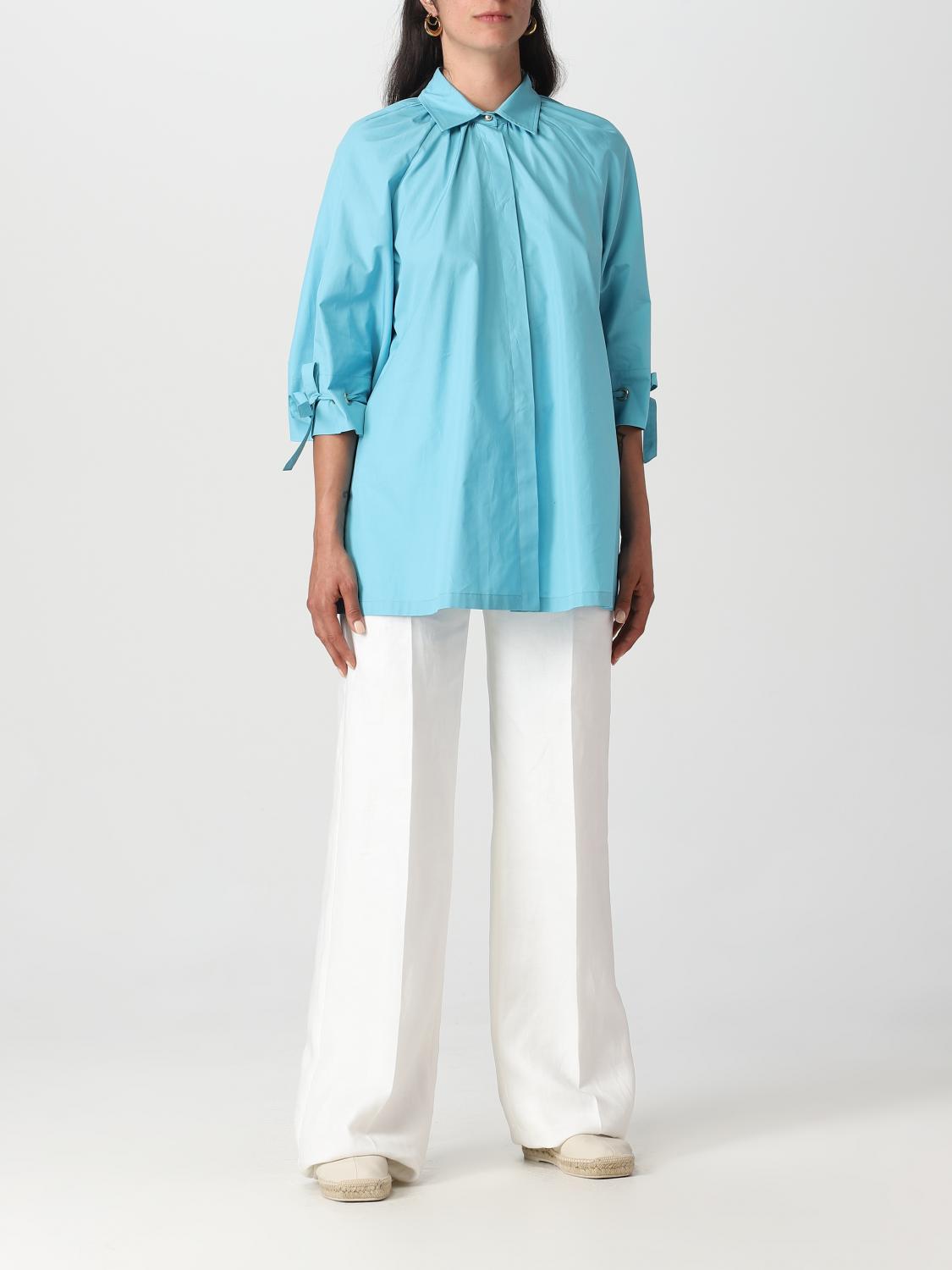 MAX MARA CAMICIA: Camicia Gigi Max Mara in popeline, Blue - Img 2