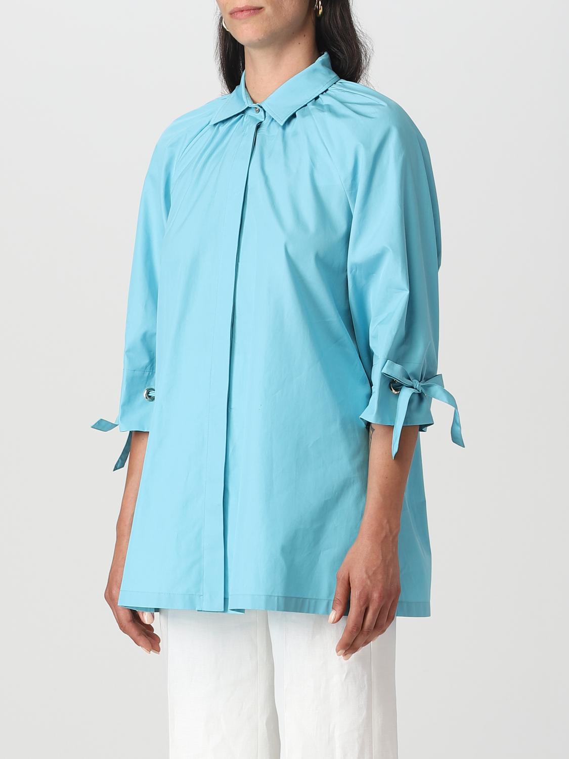 MAX MARA CAMICIA: Camicia Gigi Max Mara in popeline, Blue - Img 4